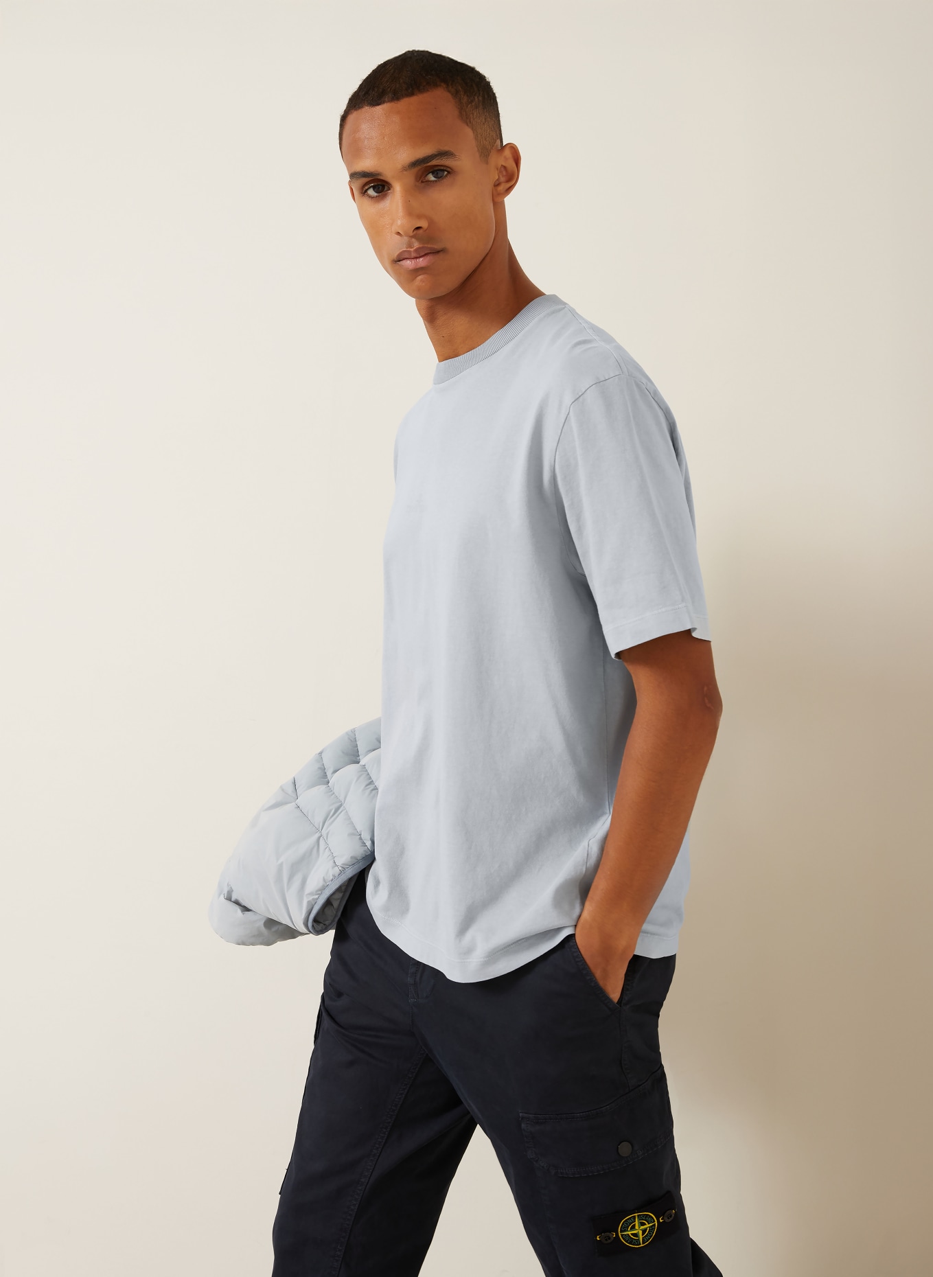 STONE ISLAND T-shirt: BLÅGRÅ