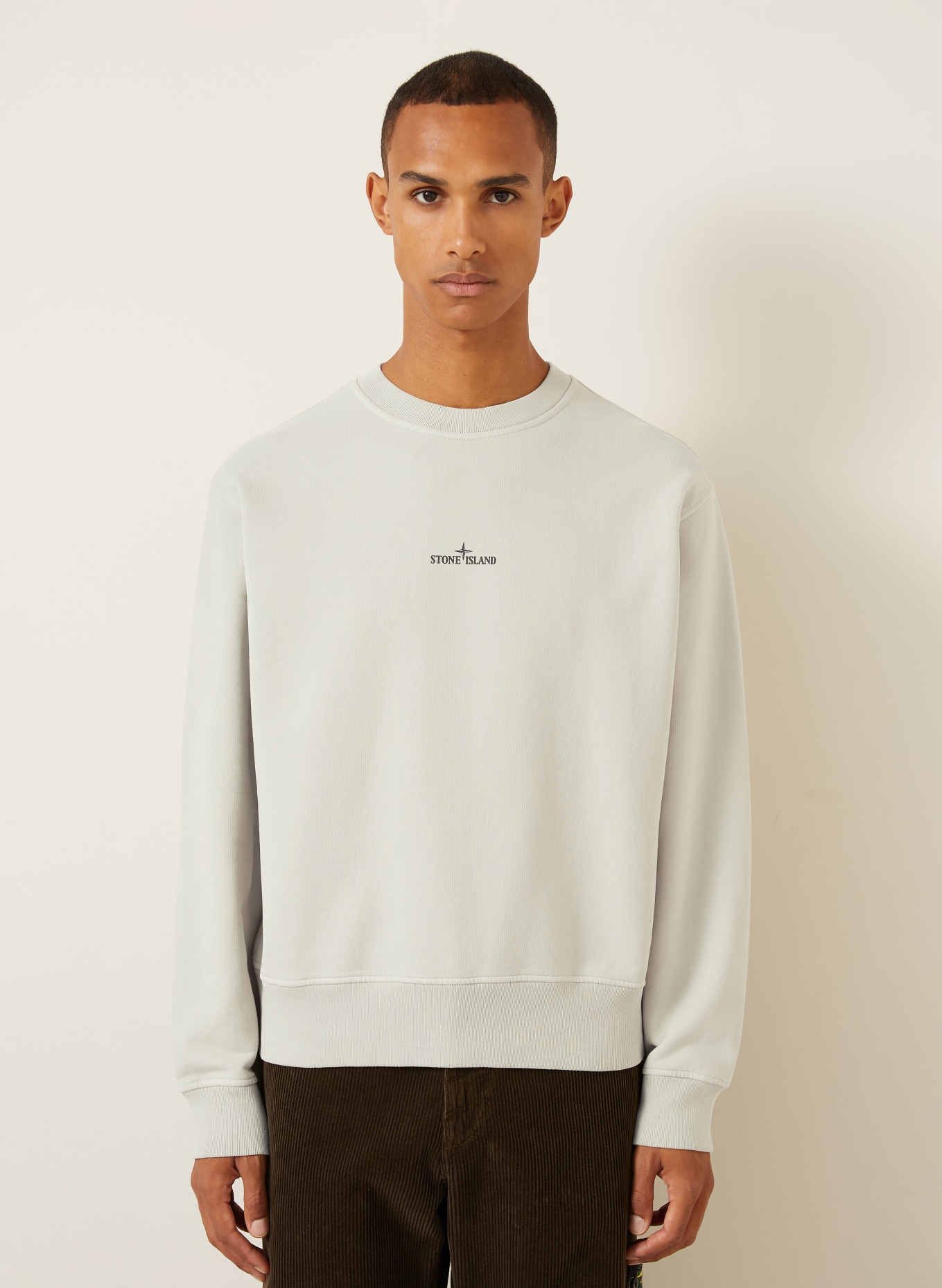 STONE ISLAND Sweatshirt: BEIGE / DARK BROWN / BROWN