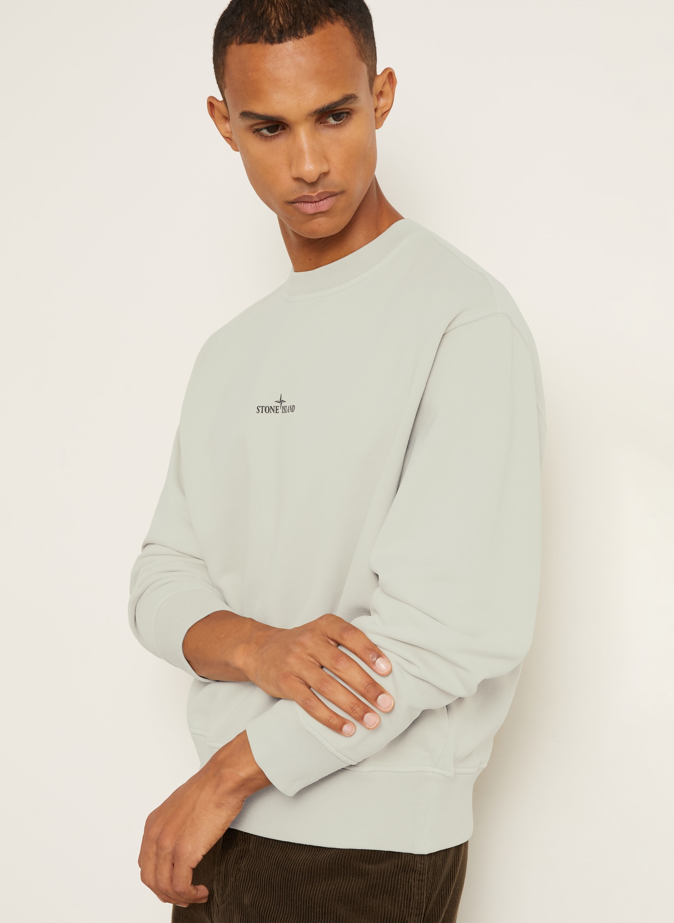 STONE ISLAND Sweatshirt: BEIGE / DARK BROWN / BROWN