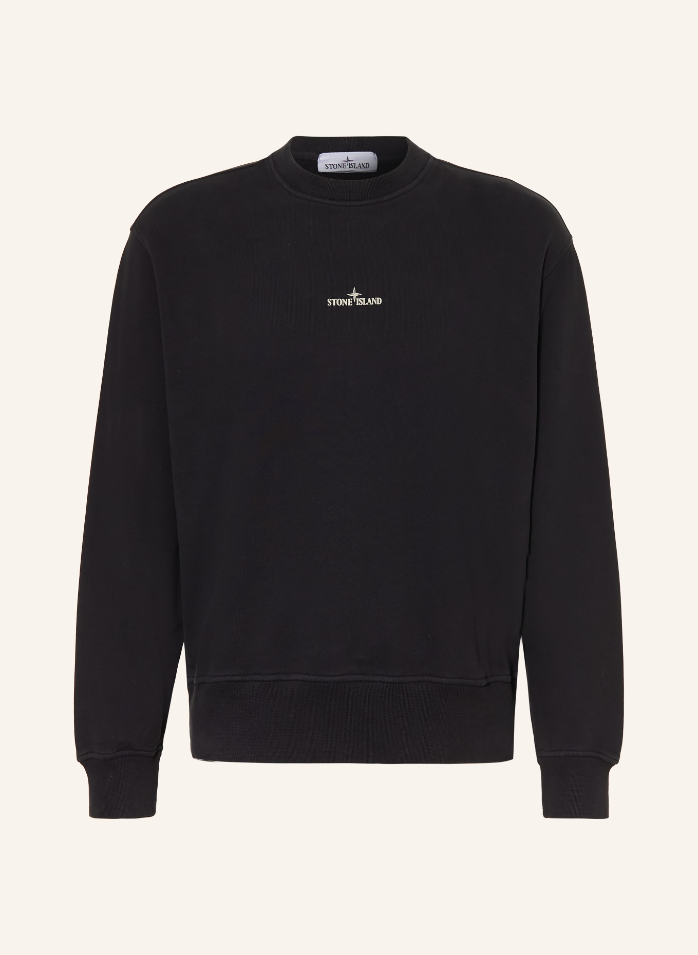 STONE ISLAND Sweatshirt: SCHWARZ / BEIGE / WEISS
