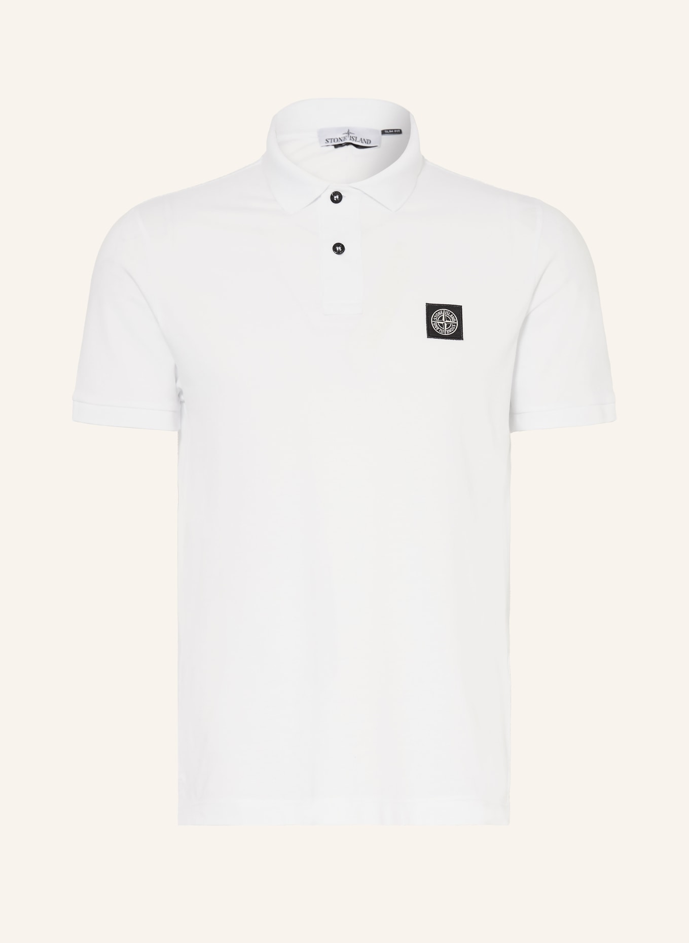 STONE ISLAND Pikétröja, slim fit: VIT