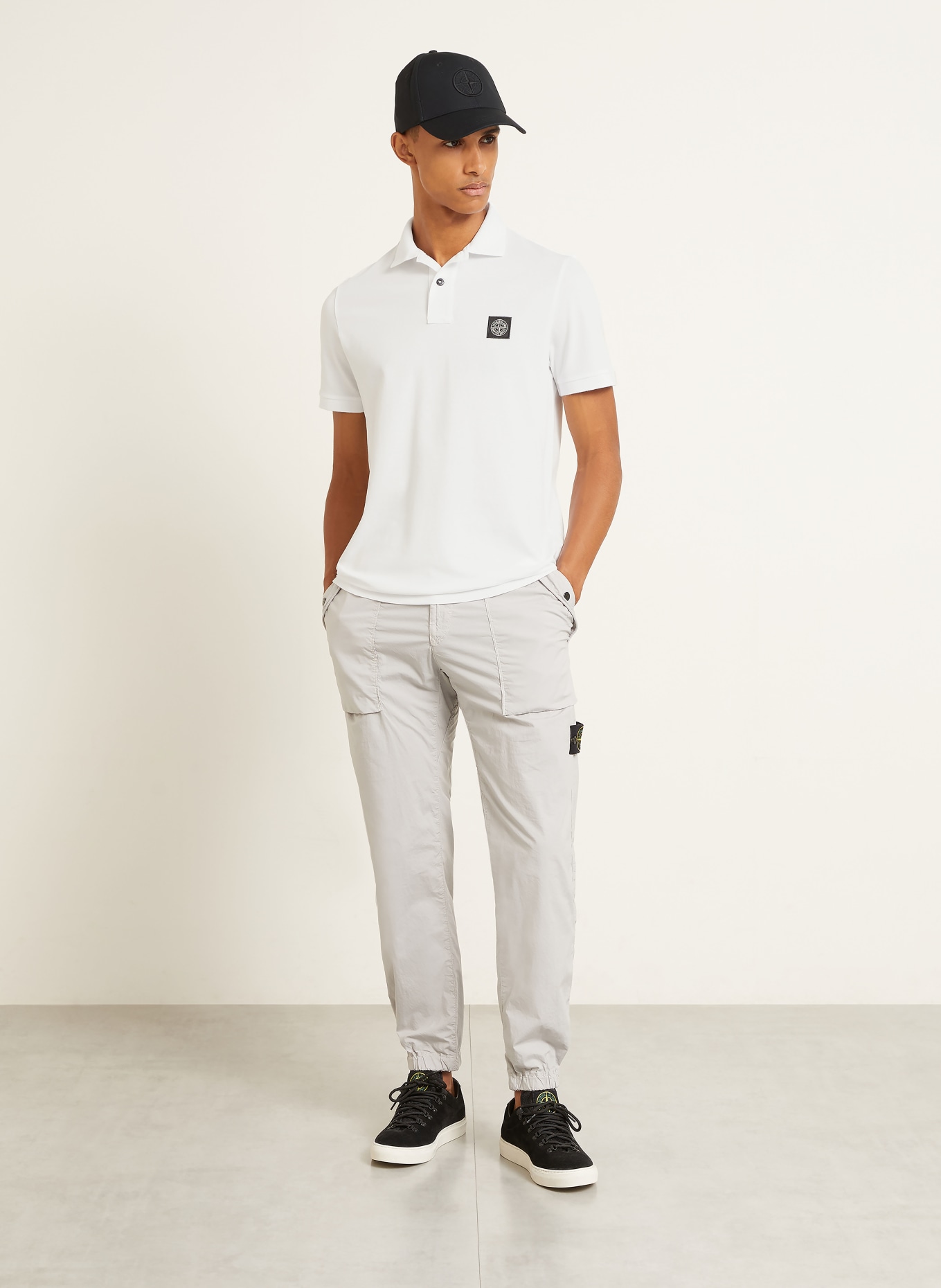 STONE ISLAND Pikétröja, slim fit: VIT