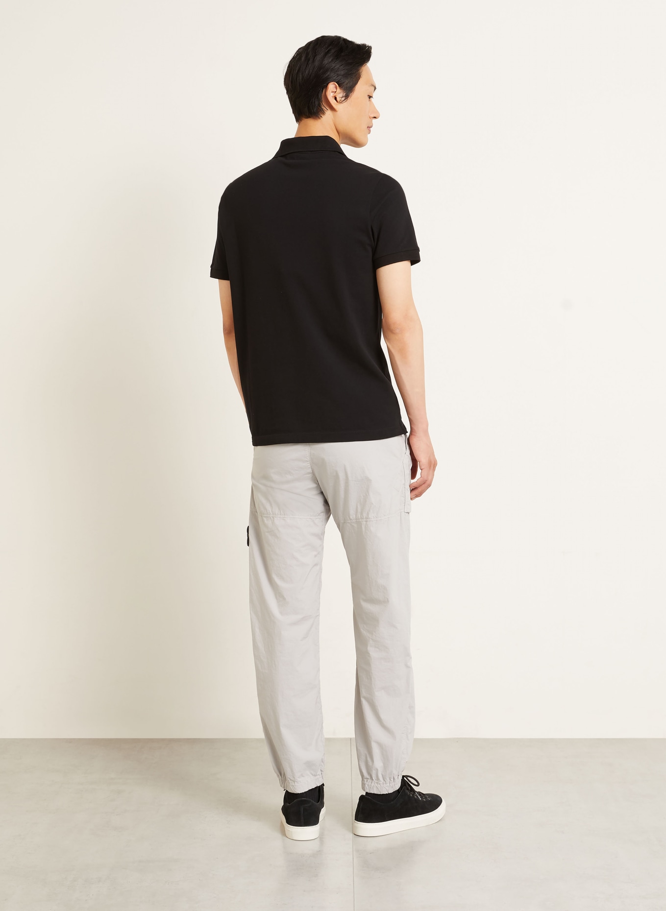 STONE ISLAND Pikétröja, slim fit: SVART
