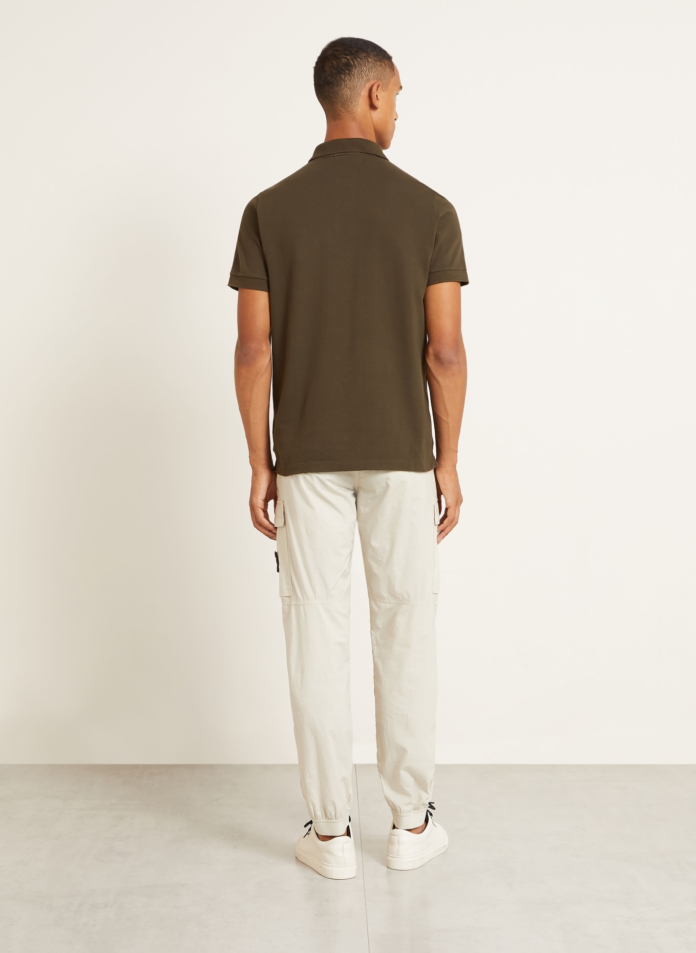 STONE ISLAND Pikétröja, slim fit: MÖRKBRUN