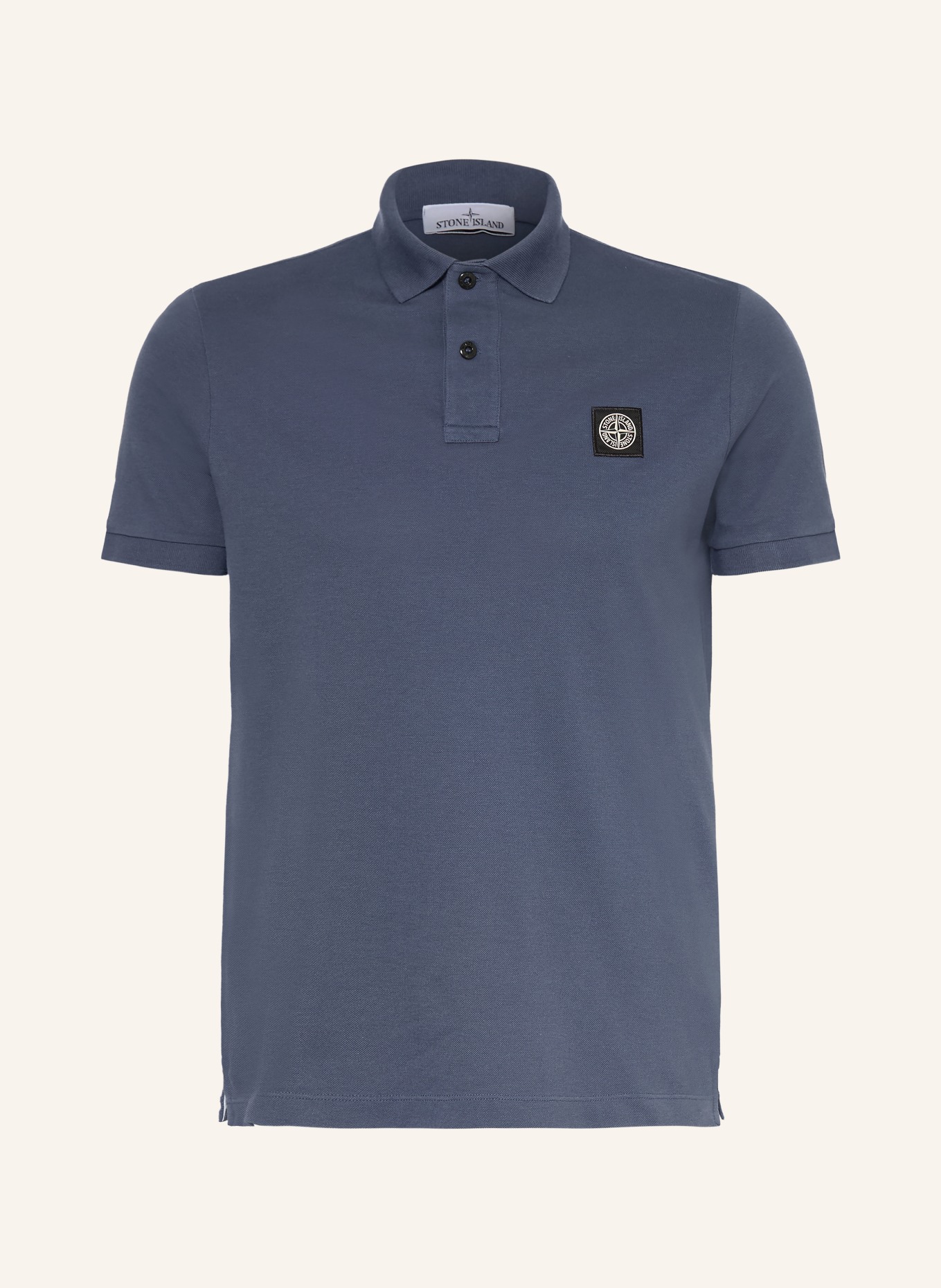 STONE ISLAND Pikétröja, slim fit: MÖRKBLÅ