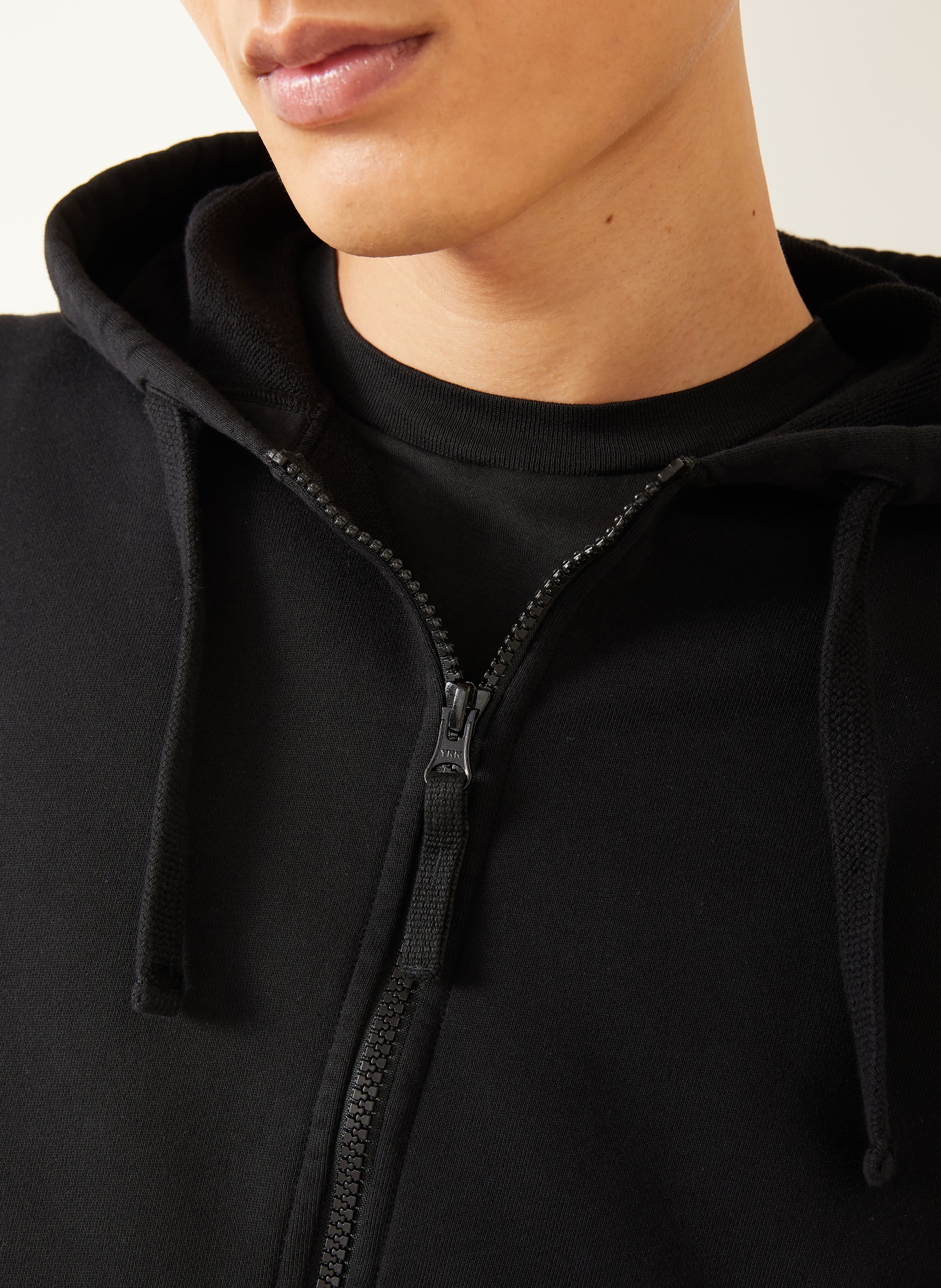 STONE ISLAND Zip-up sweatshirt: BLACK