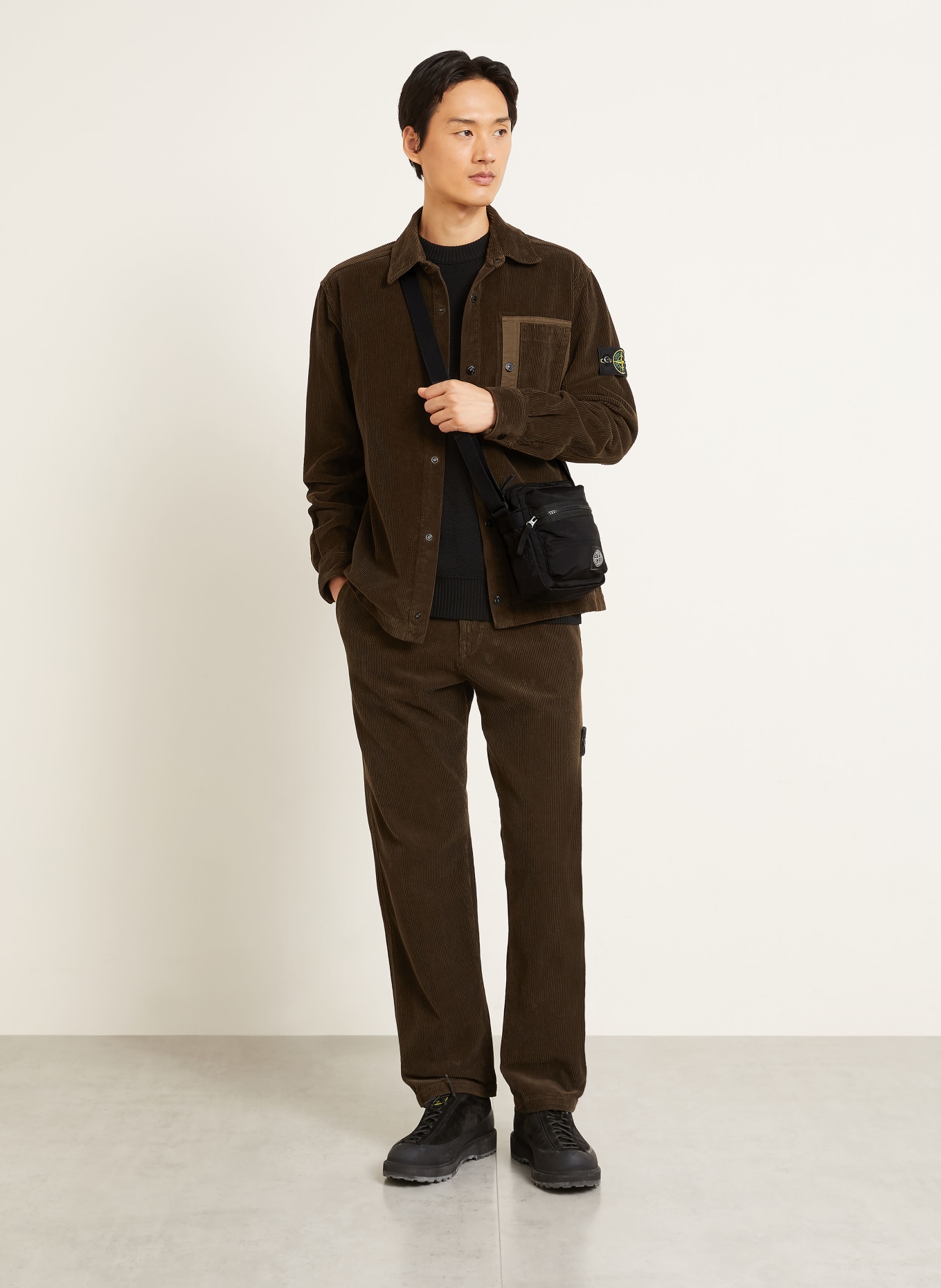 STONE ISLAND Kabelka přes rameno: ČERNÁ