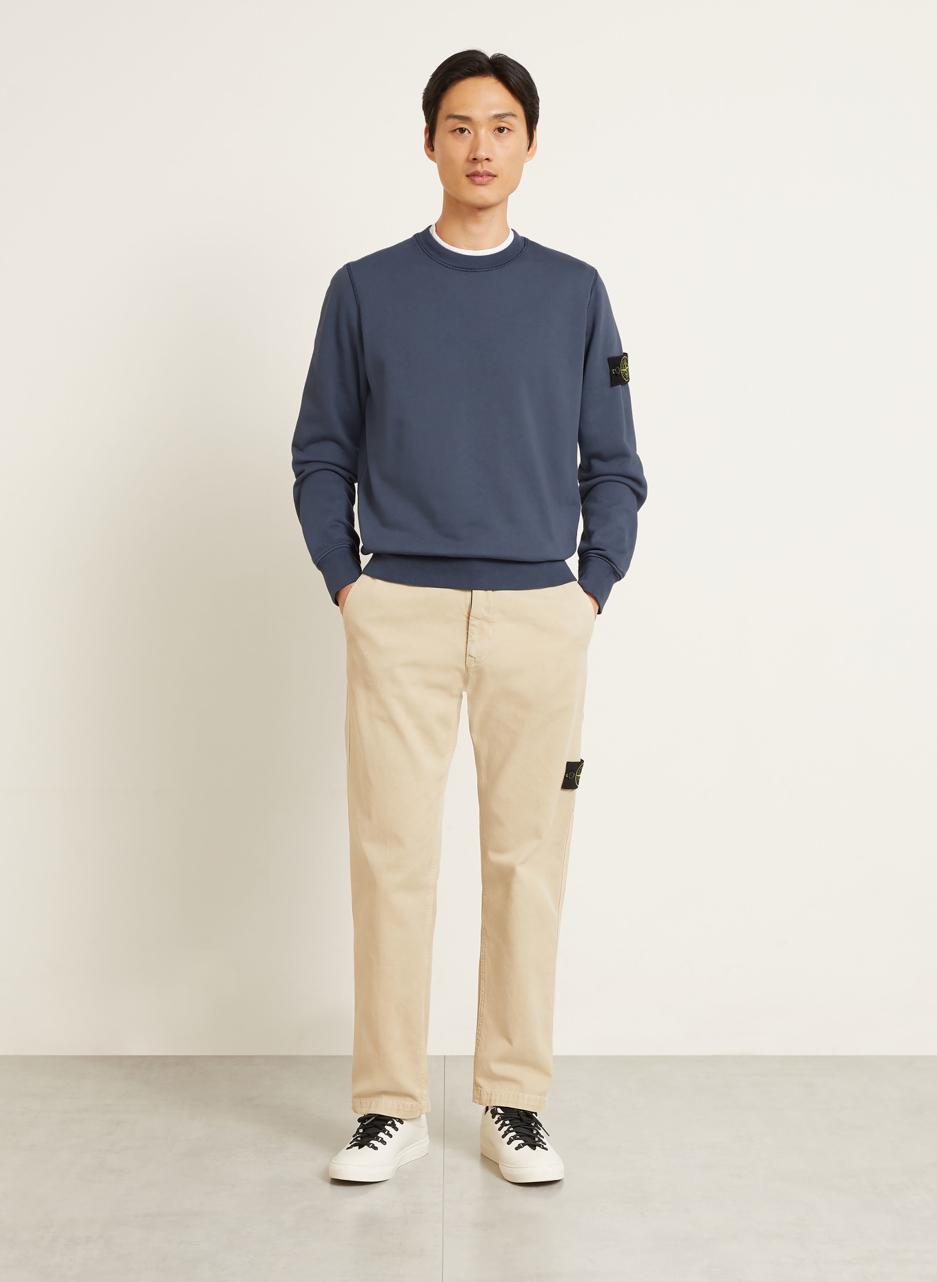 STONE ISLAND Sweatshirt: BLÅGRÅ