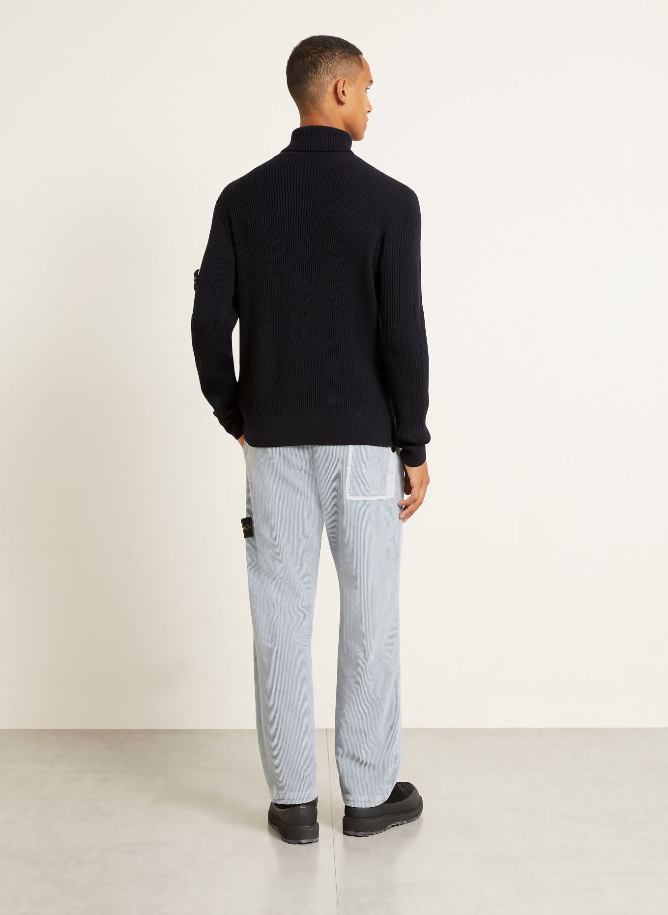STONE ISLAND Rollkragenpullover: SCHWARZ