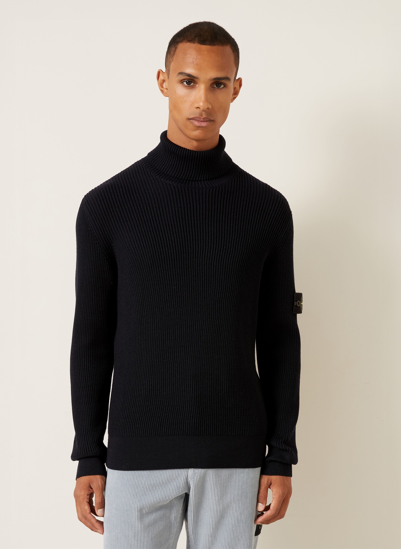 STONE ISLAND Rollkragenpullover: SCHWARZ