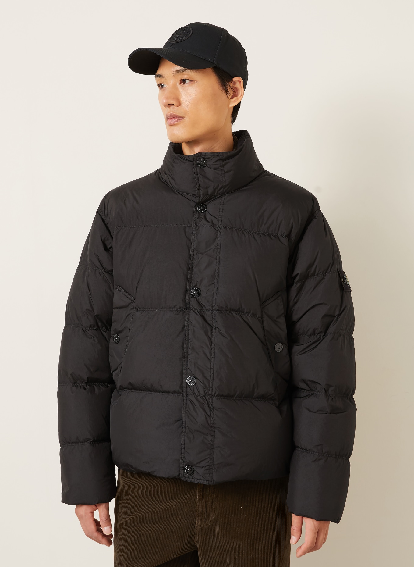 STONE ISLAND Jachetă din puf: NEGRU