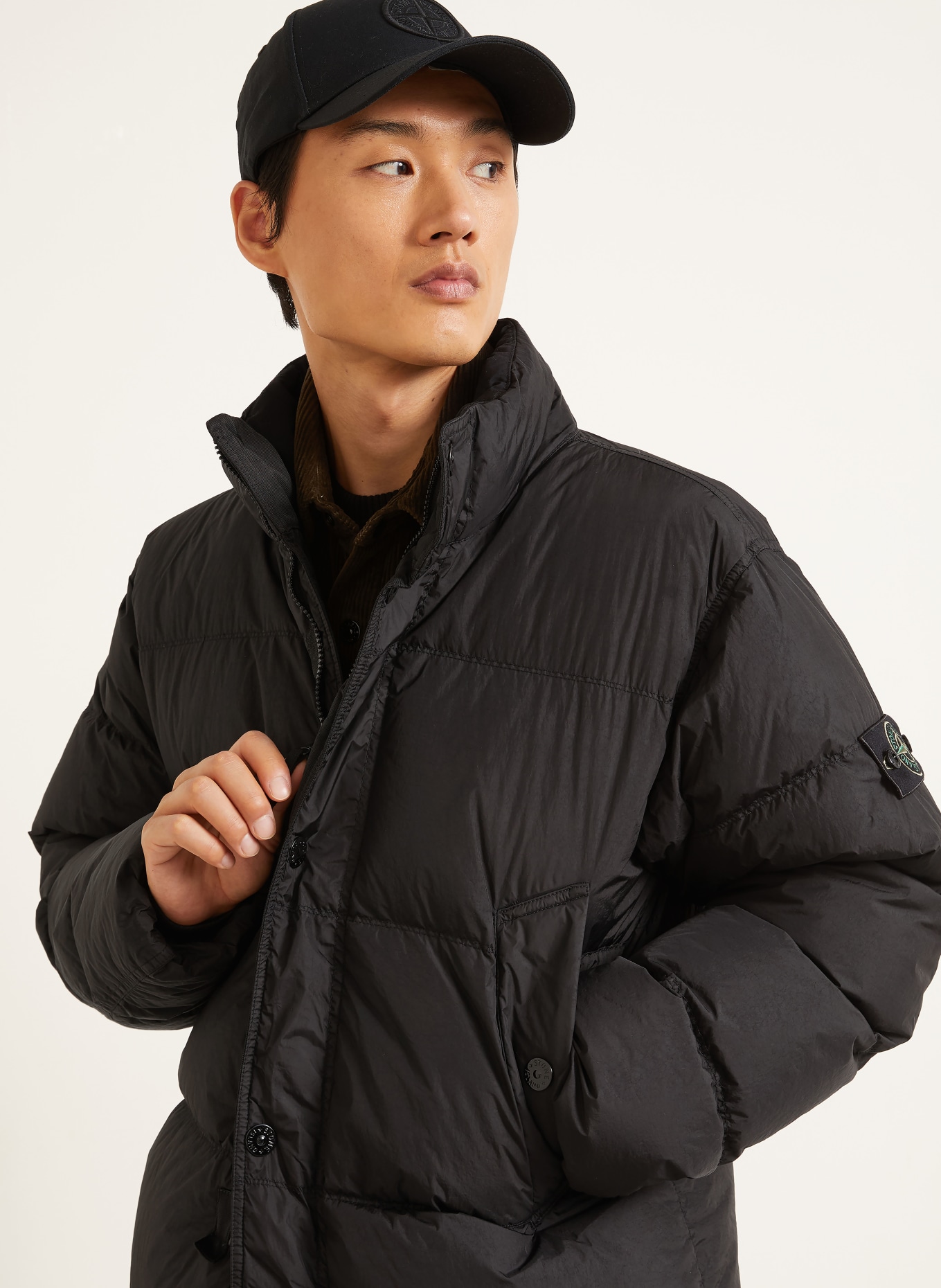 STONE ISLAND Jachetă din puf: NEGRU