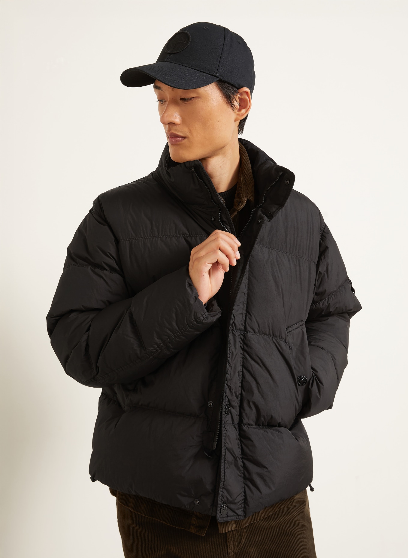 STONE ISLAND Jachetă din puf: NEGRU