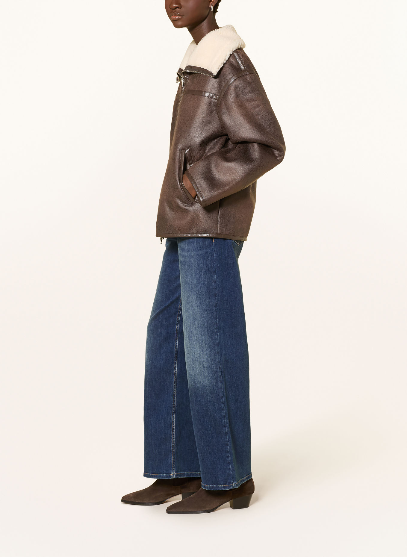 OPUS PANTS Wide Leg Jeans MENI TOILE: 70216 dark blue