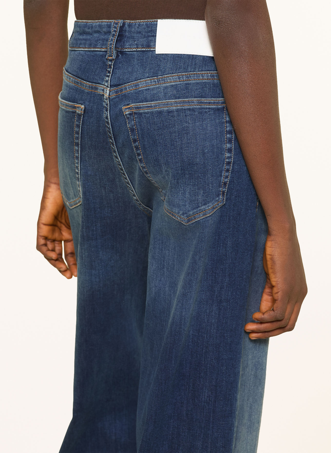 OPUS PANTS Wide Leg Jeans MENI TOILE: 70216 dark blue