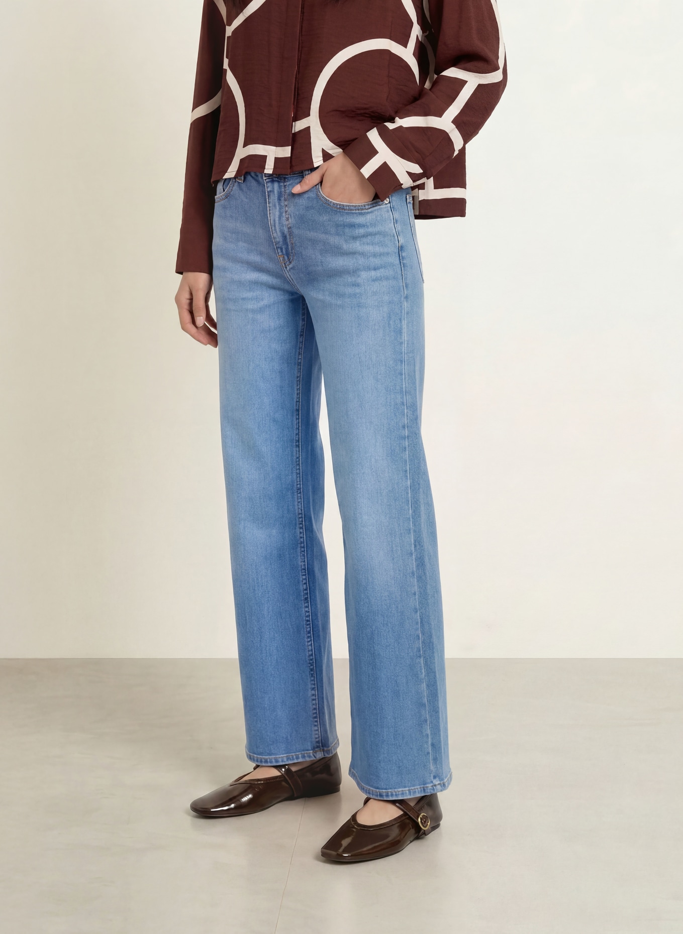 OPUS PANTS Wide-Leg jeans MENI TOILE: 70365 mid blue