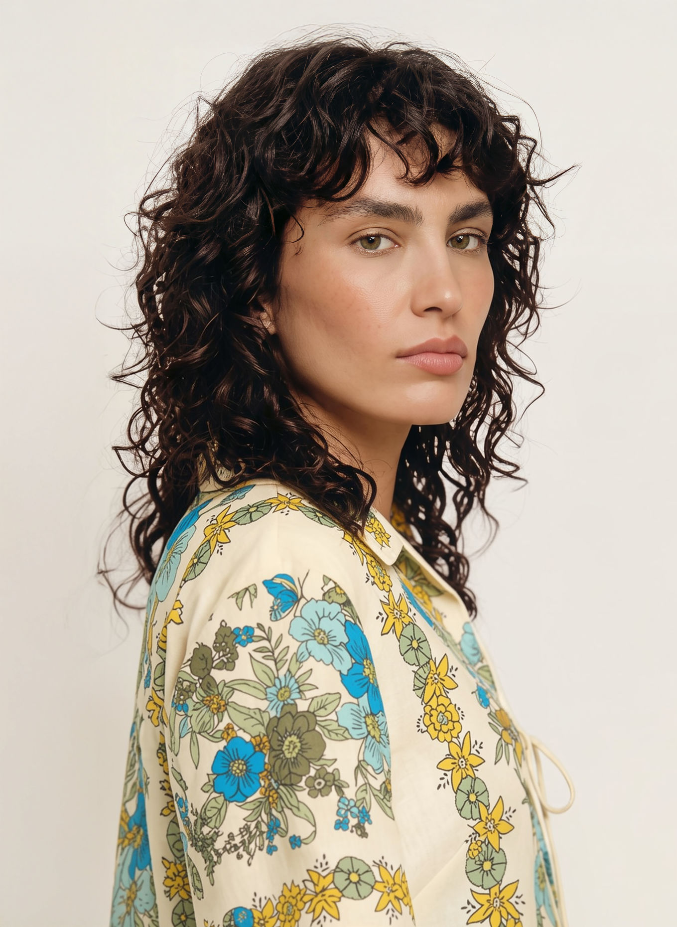 ALÉMAIS Blusenshirt SOPHIA aus Leinen: GELB / GRÜN / BLAU