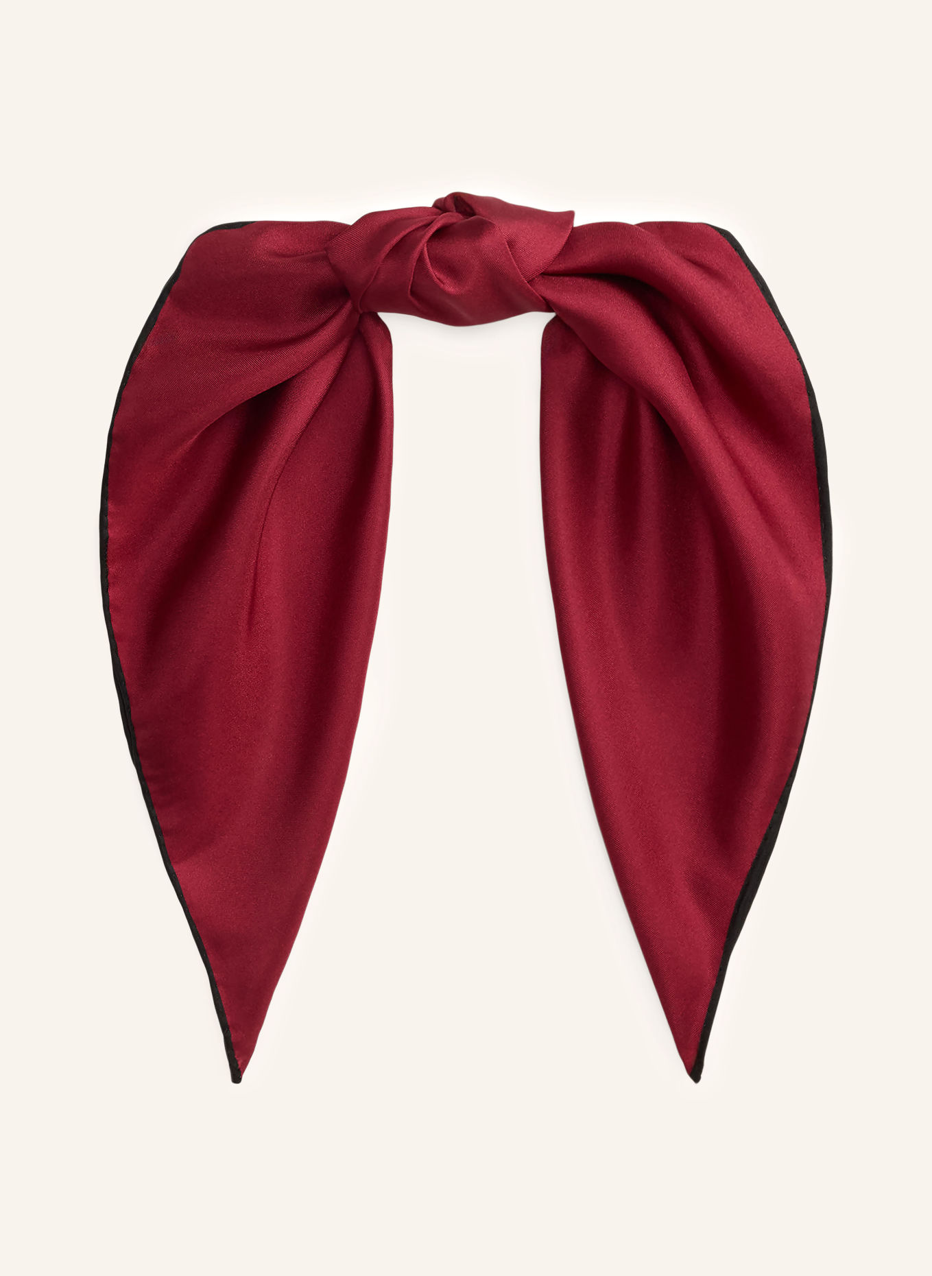 LAUREN RALPH LAUREN Seidentuch: ROT / WEISS / SCHWARZ