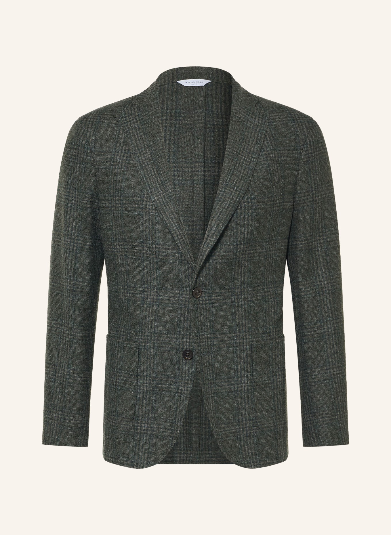BOGLIOLI Veste en flanelle, coupe extra slim: GROEN / GRIS
