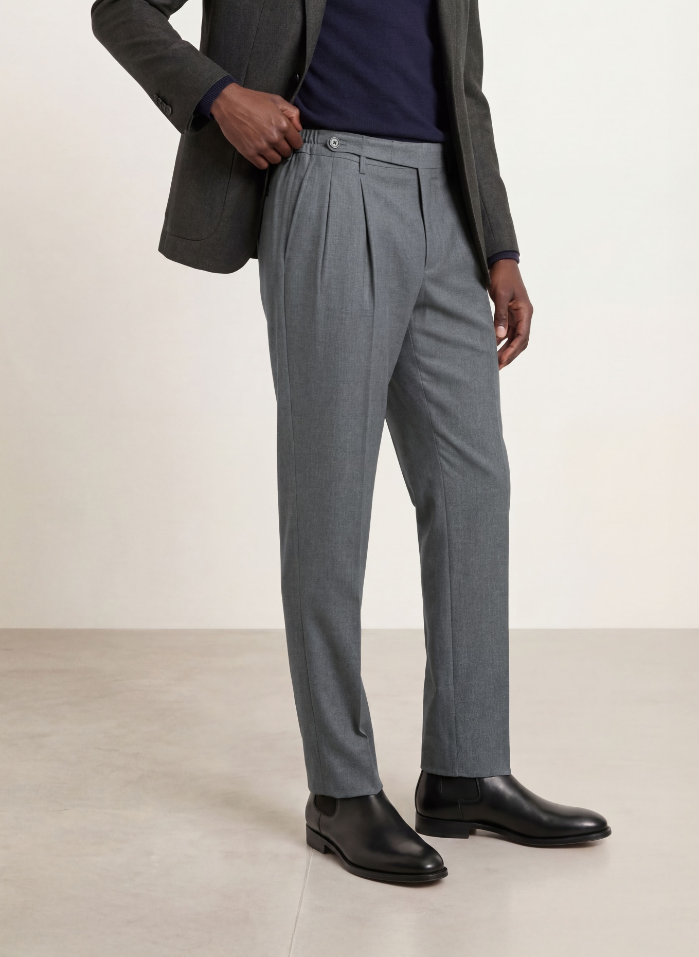 BOGLIOLI Chinosy o kroju slim fit: SZARY