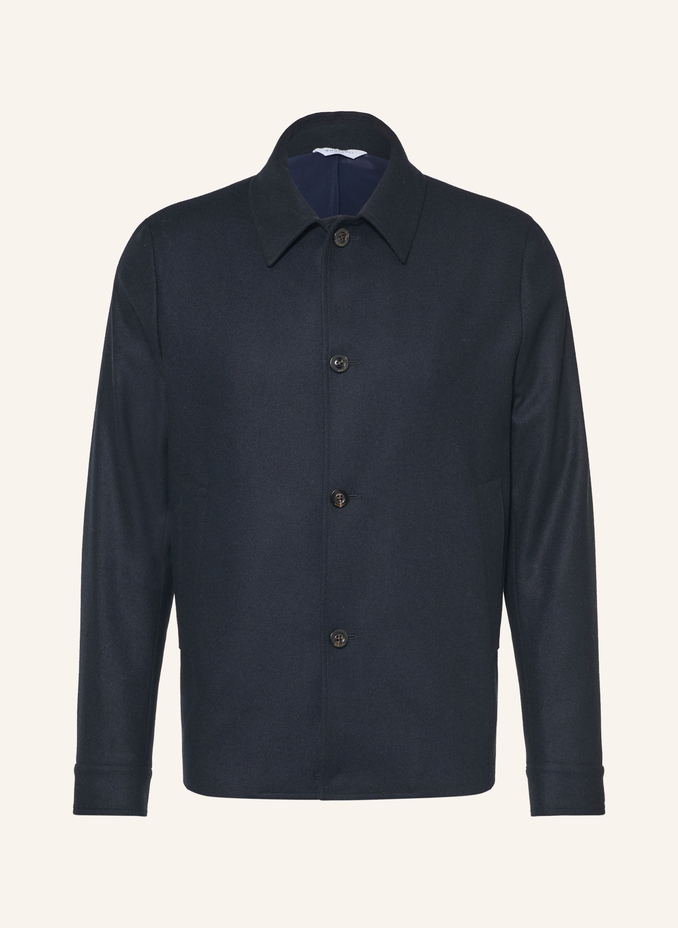 BOGLIOLI Overjacket im Materialmix: DUNKELBLAU