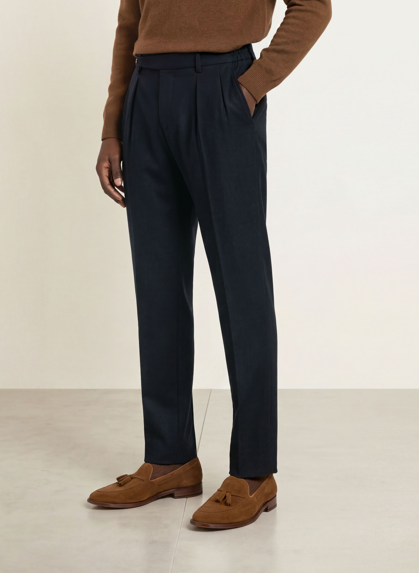 BOGLIOLI Slim-Fit Chinos: DARK BLUE