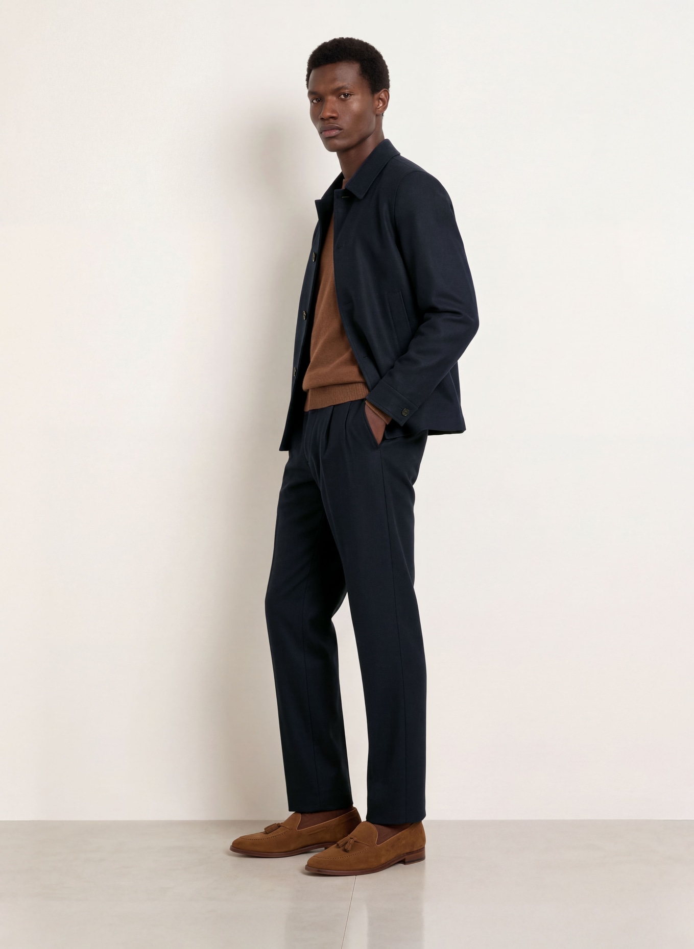 BOGLIOLI Slim-Fit Chinos: DARK BLUE