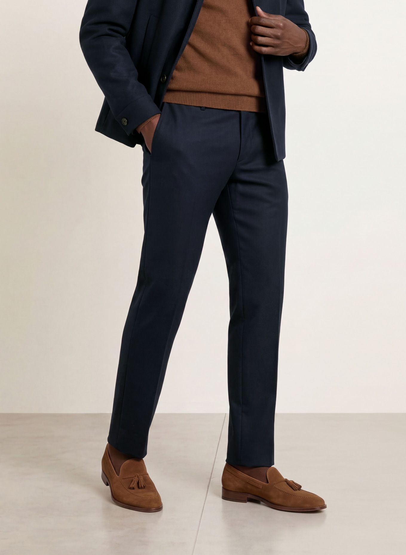 BOGLIOLI Slim-Fit Chinos: DARK BLUE