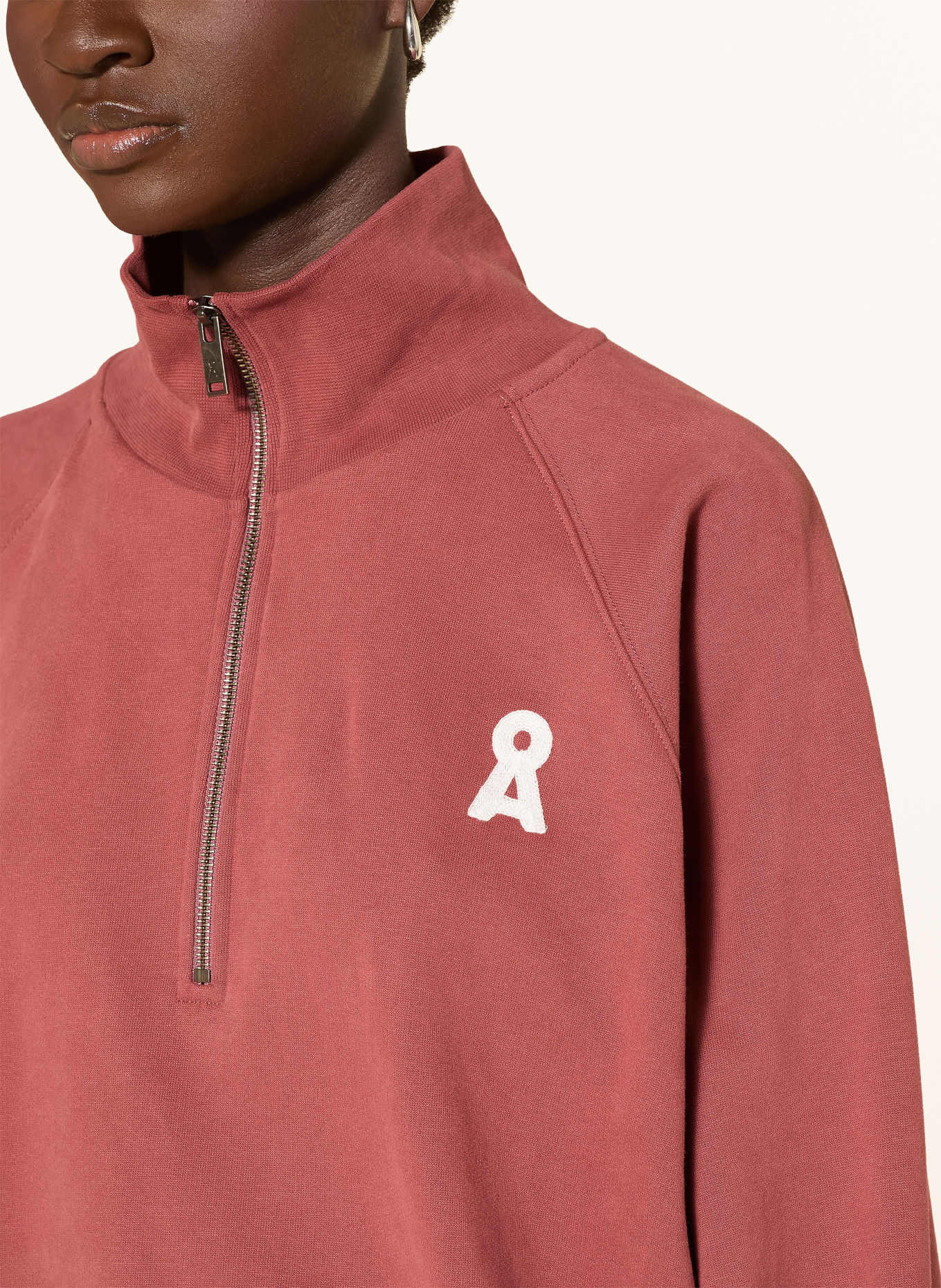 ARMEDANGELS Sweat-Troyer ICONIC: HELLROT / WEISS