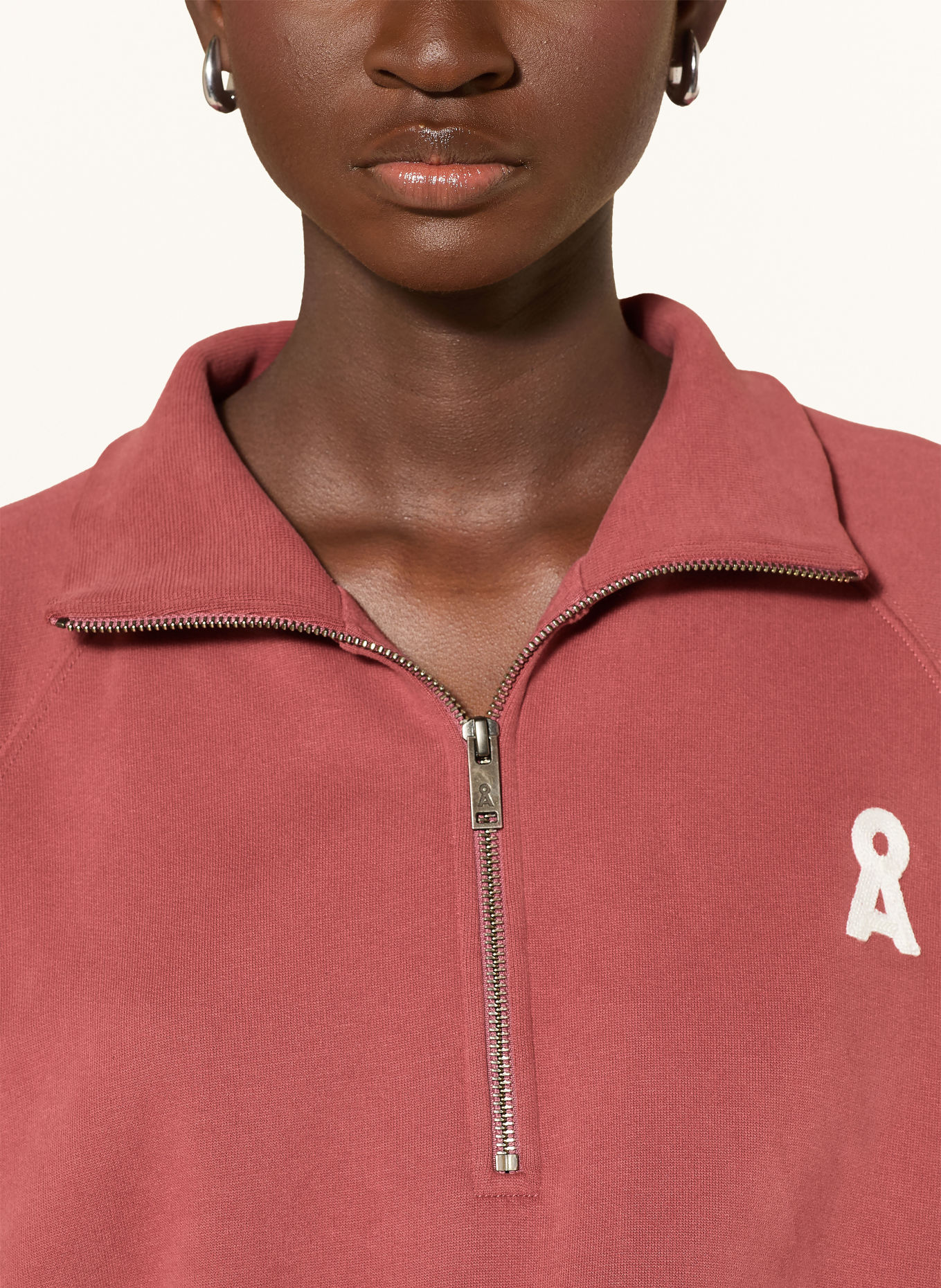 ARMEDANGELS Sweat-Troyer ICONIC: HELLROT / WEISS