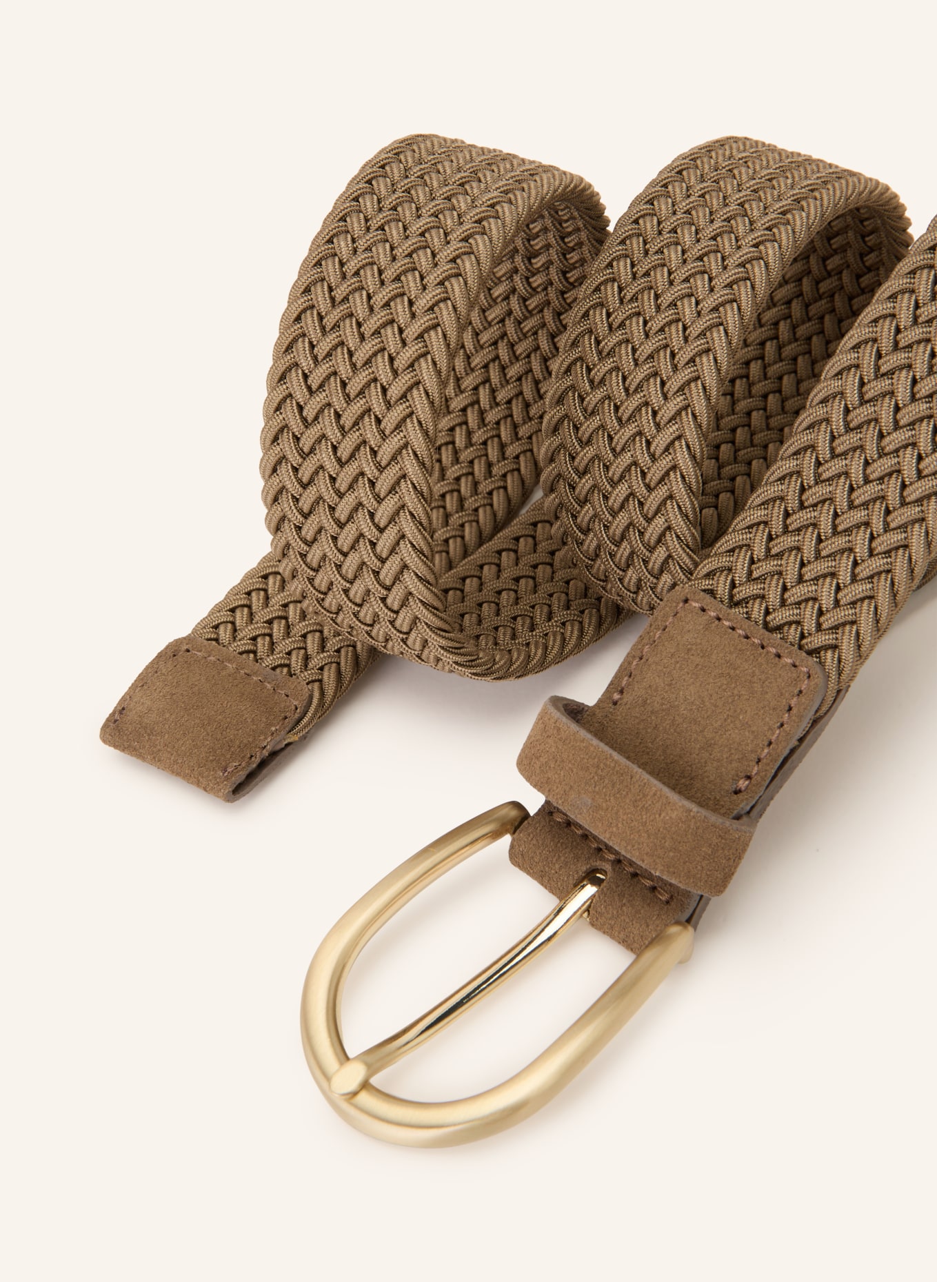 Condor Flechtgürtel: BEIGE / GOLD
