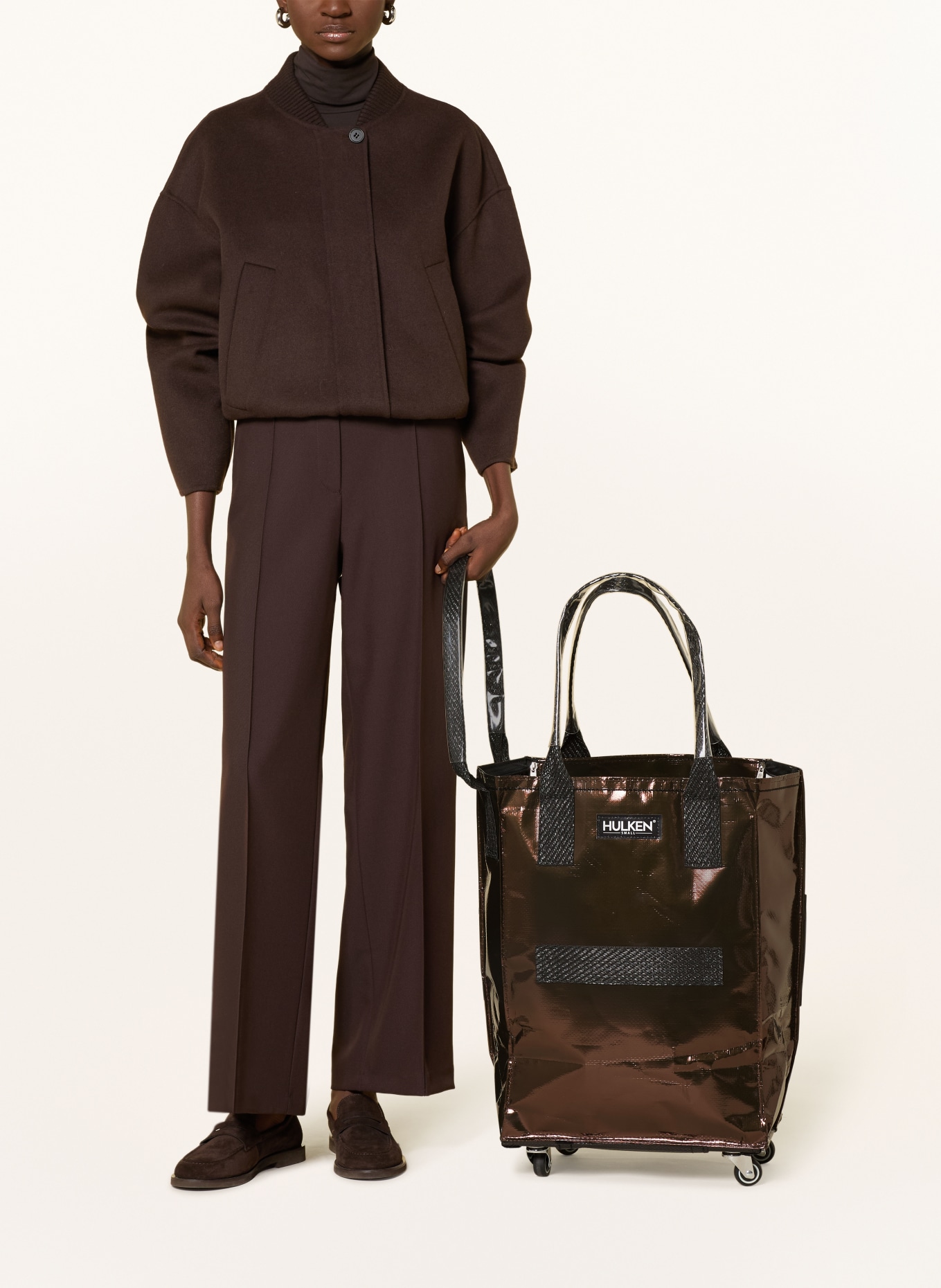 HULKEN Boodschappenkarretje SMALL: MARRON FONCÉ