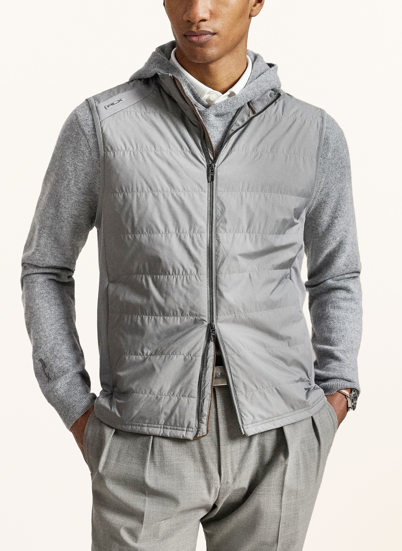 RLX RALPH LAUREN Hybride bodywarmer: GRIJS
