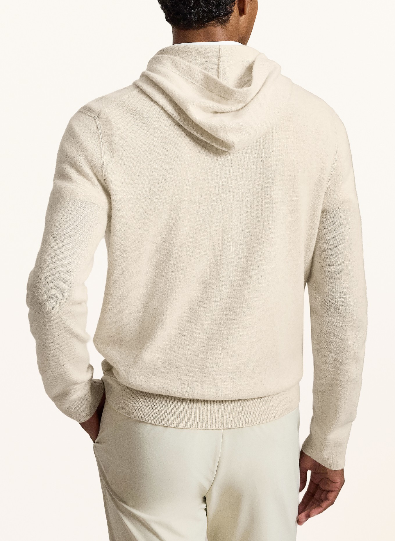 RLX RALPH LAUREN Strick-Hoodie aus Cashmere: CREME