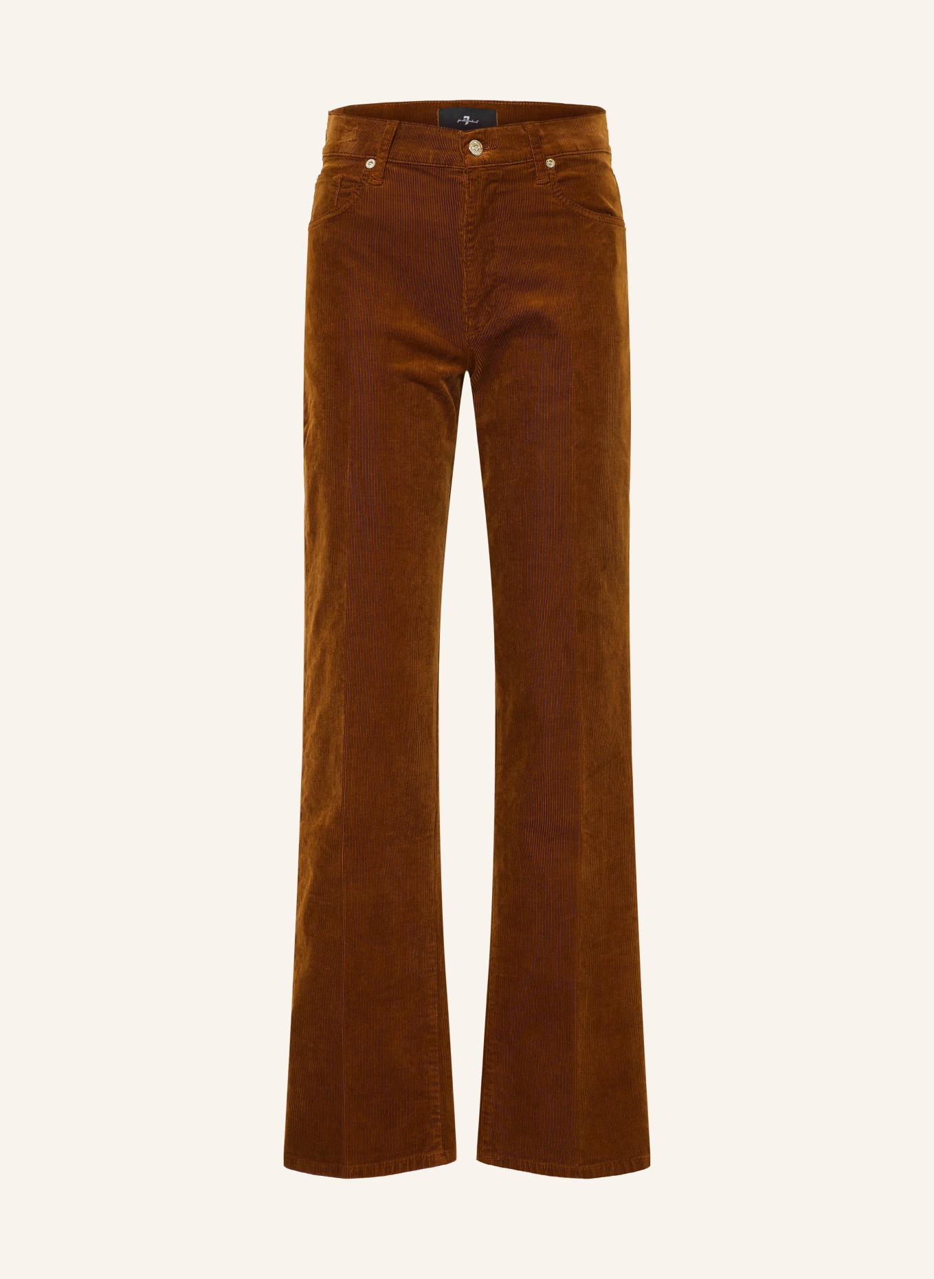 7 for all mankind Kordové kalhoty STOVEPIPE: 3RR CORDUROY COGNAC