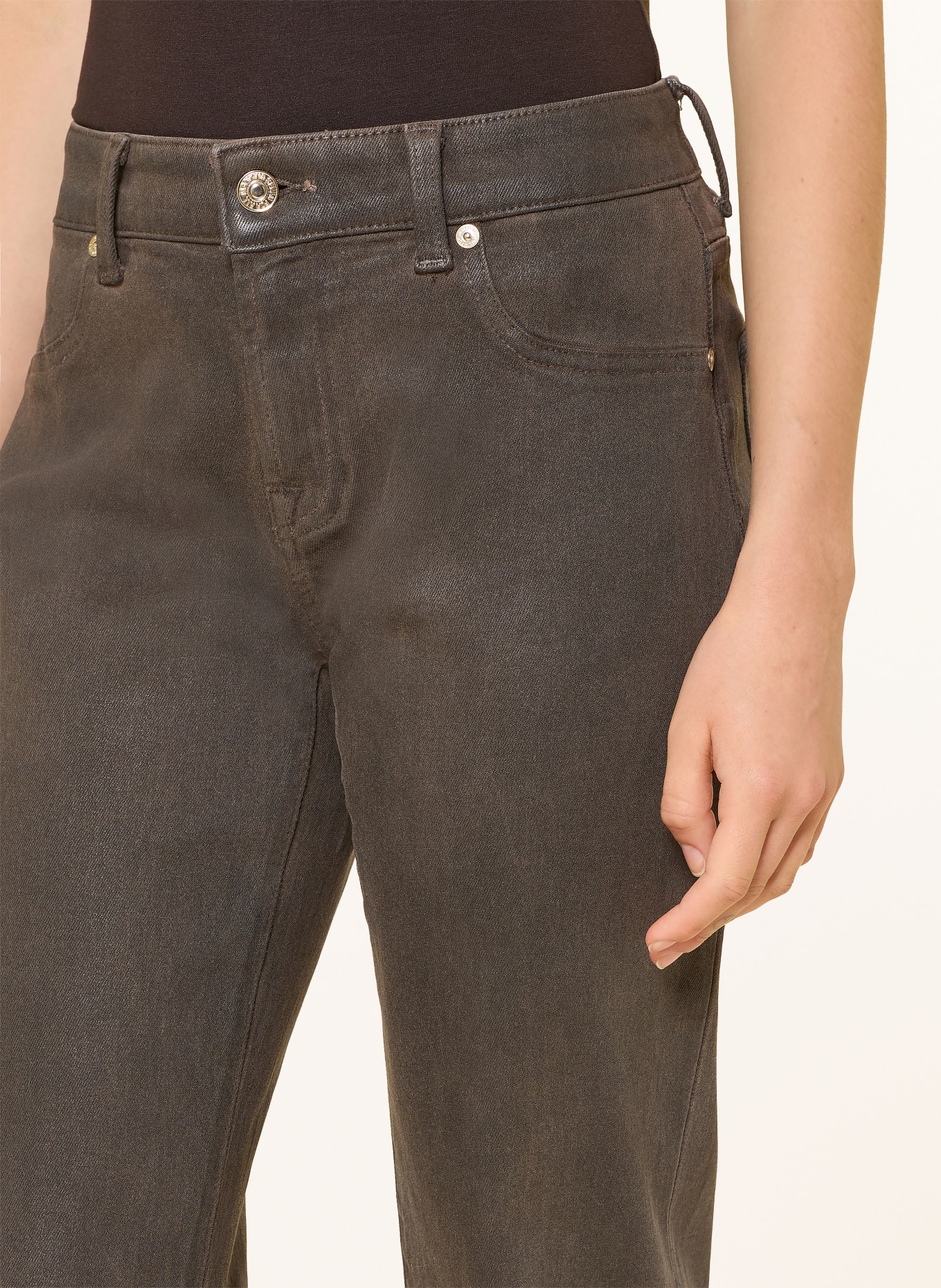 7 for all mankind Blugi drepți CALIE: 3TB VINTAGE COATING BROWN