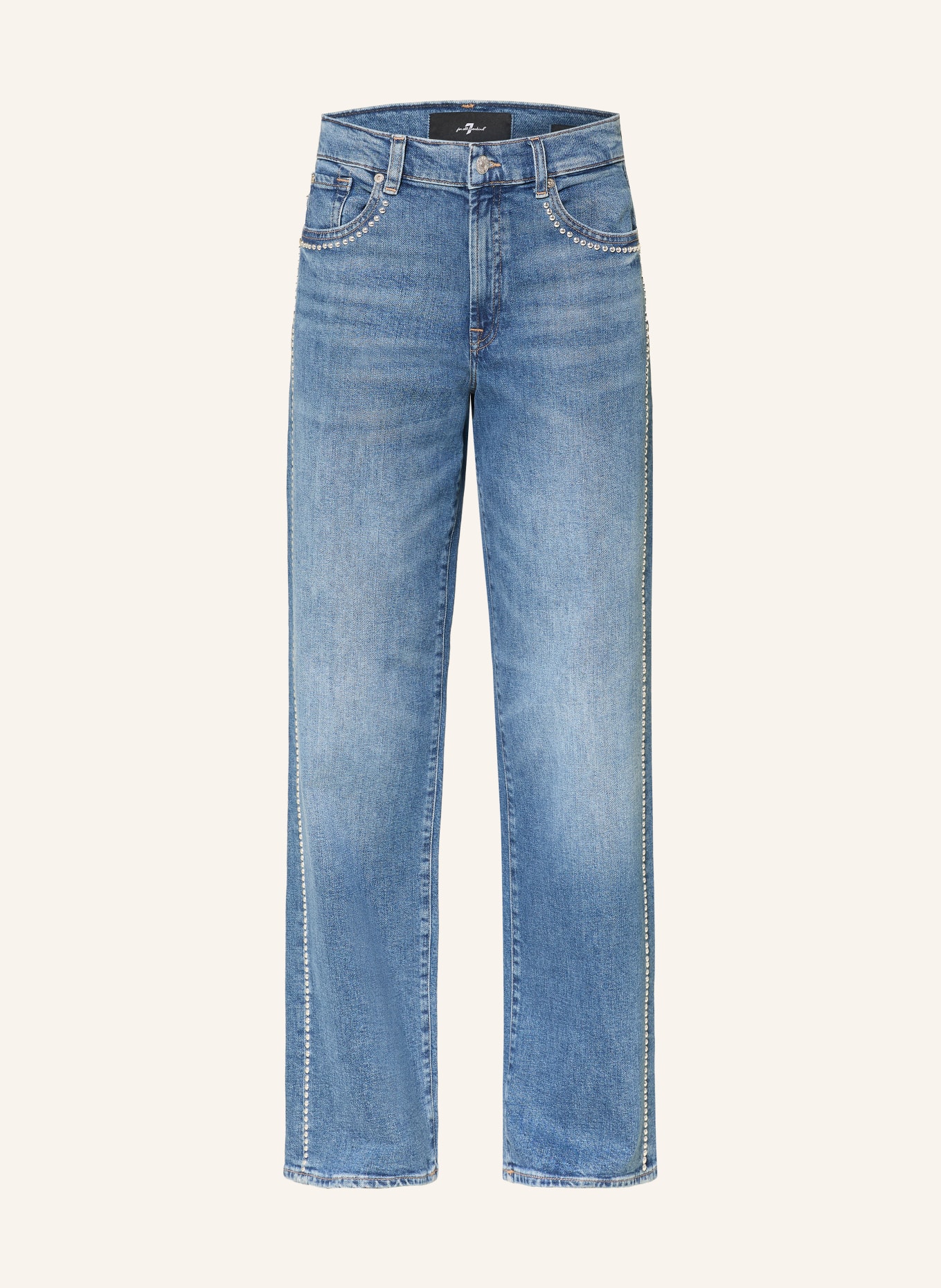 7 for all mankind Jean droit STOVEPIPE avec strass: 3S9 Avenue