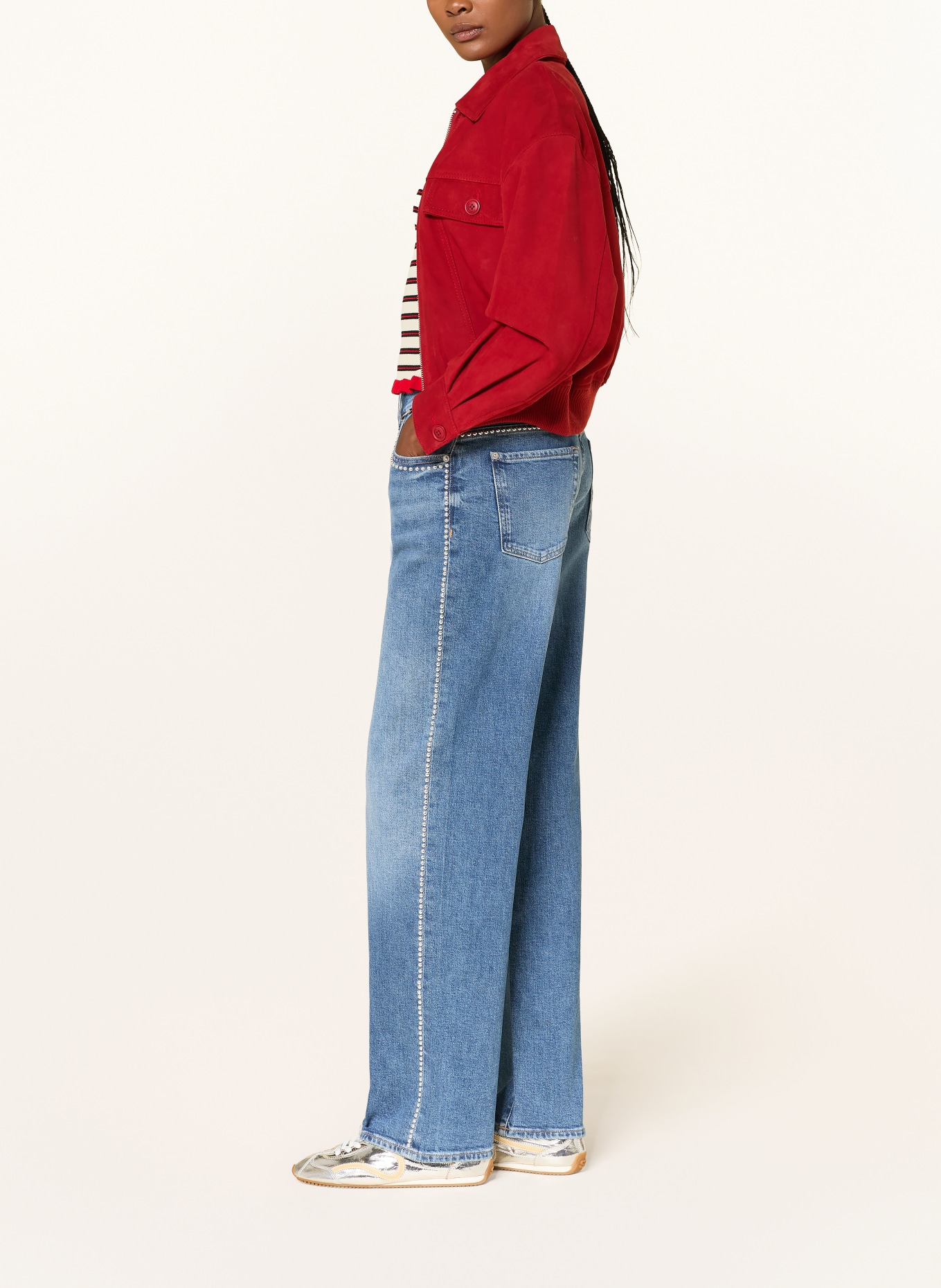 7 for all mankind Jean droit STOVEPIPE avec strass: 3S9 Avenue
