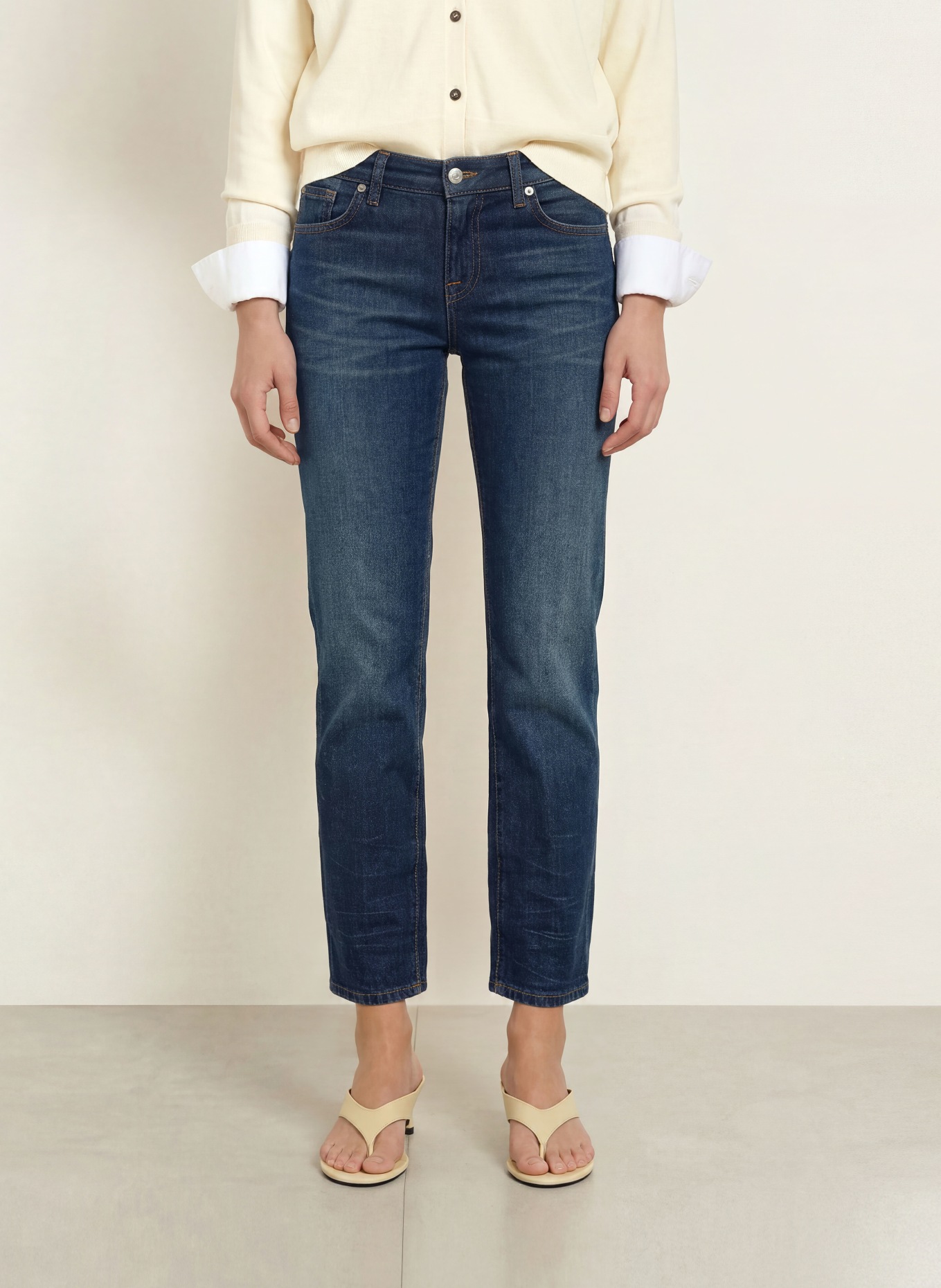 7 for all mankind Jean droit: 3TH STEEL MID