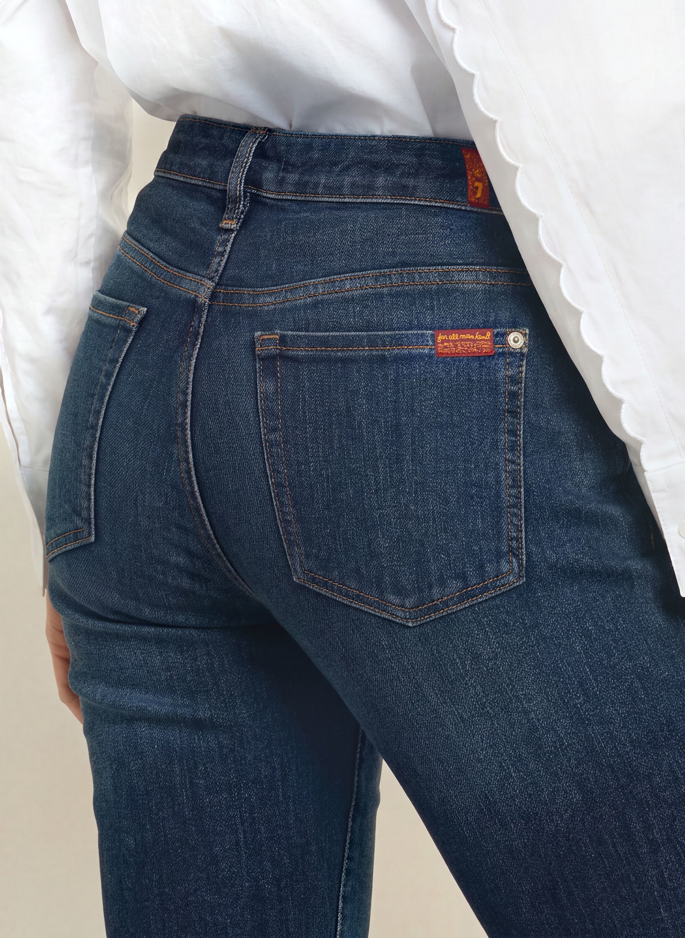 7 for all mankind Jean droit: 3TH STEEL MID