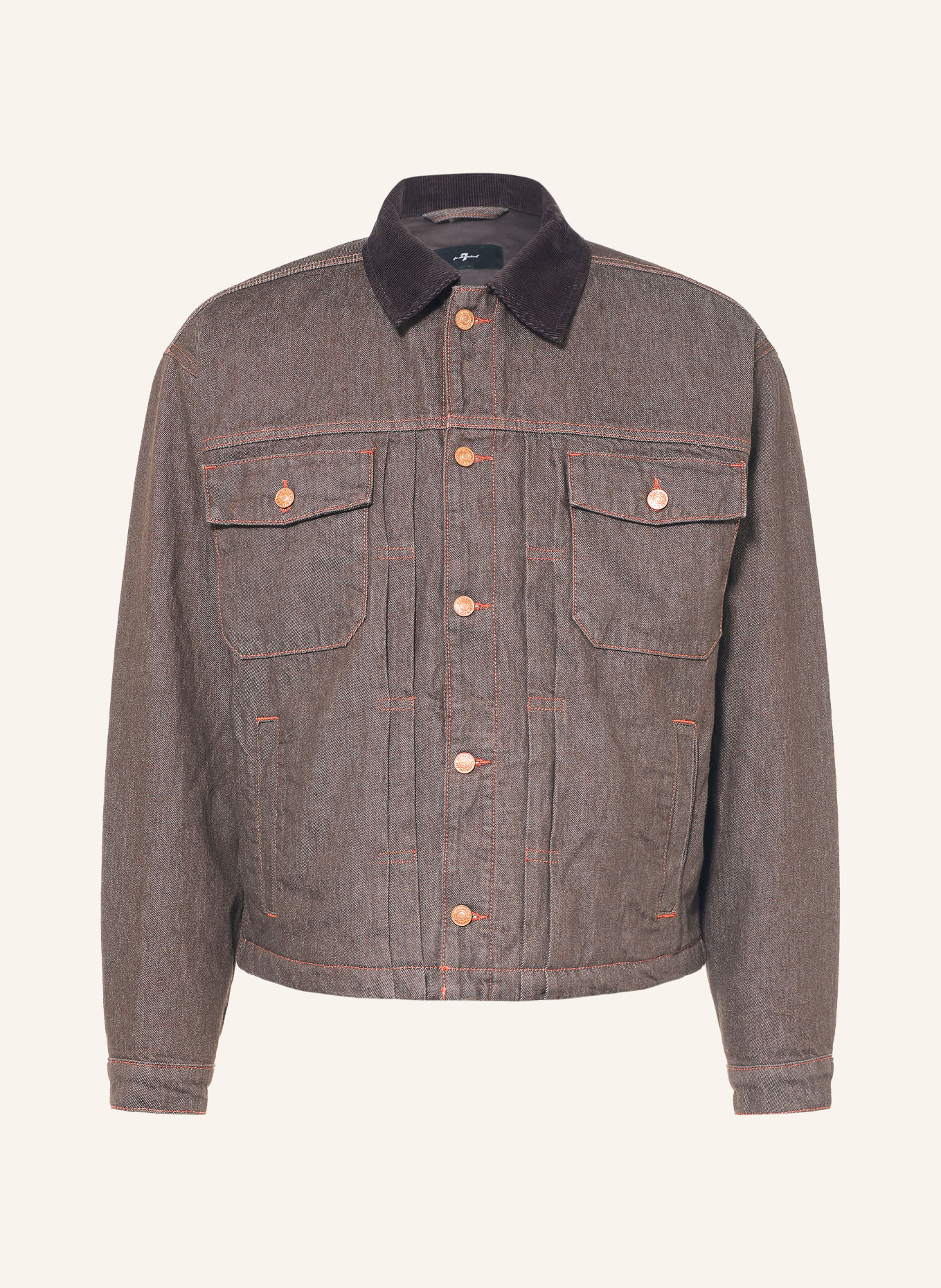 7 for all mankind Denim jacket: 3TW Brown
