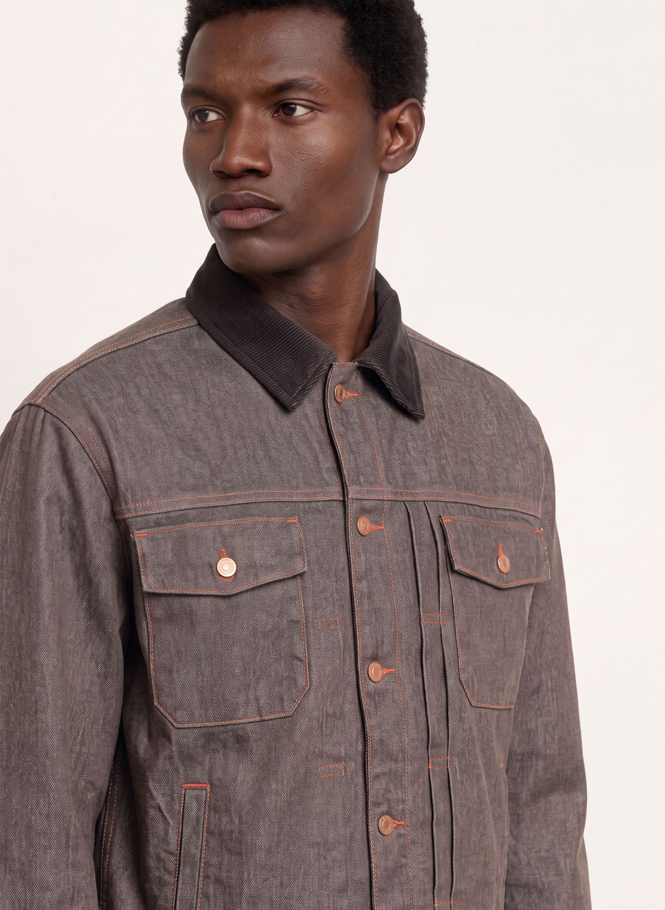 7 for all mankind Denim jacket: 3TW Brown