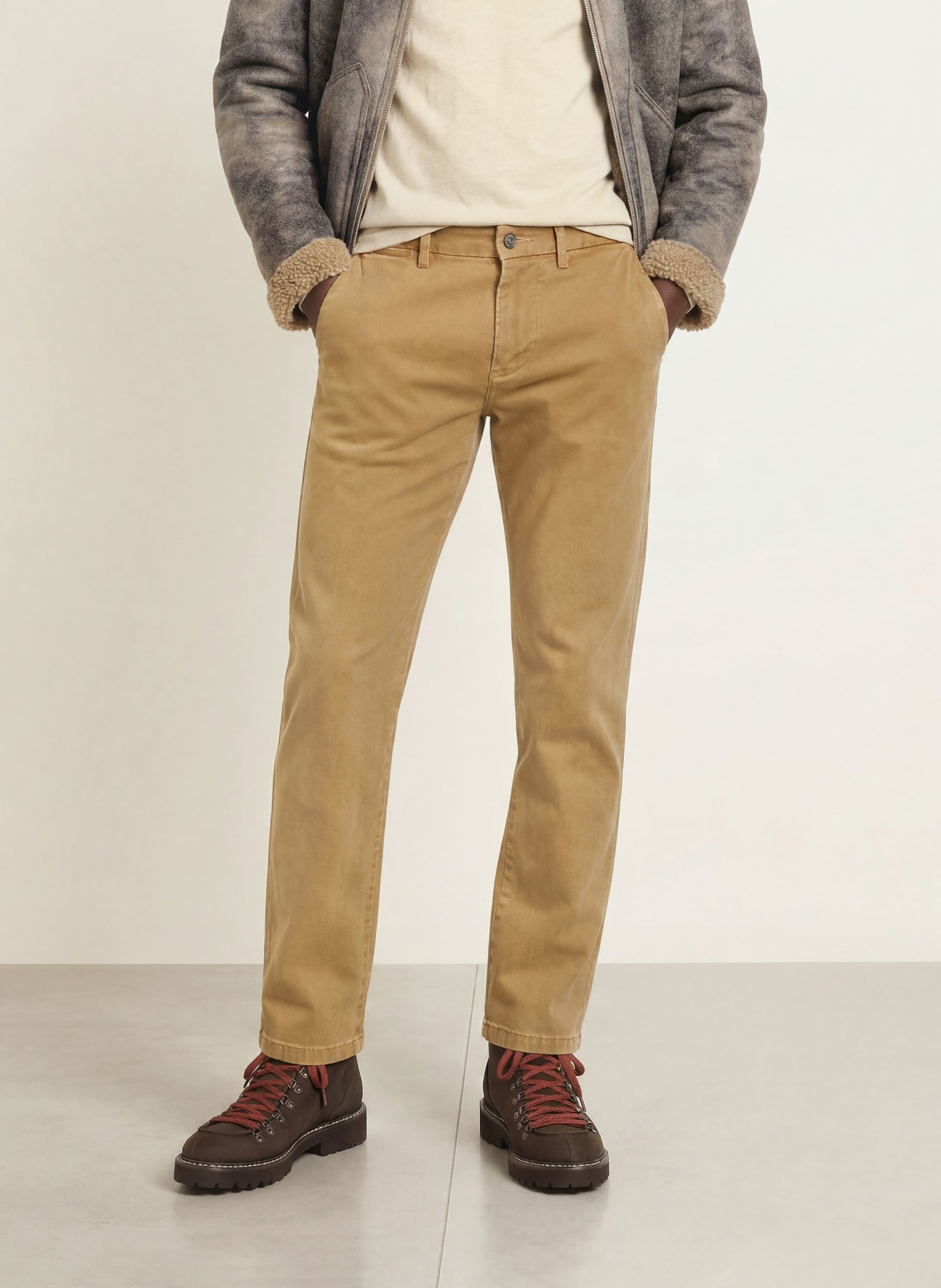 7 for all mankind Chino SLIMMY CHINO Regular Slim Fit: BEIGE