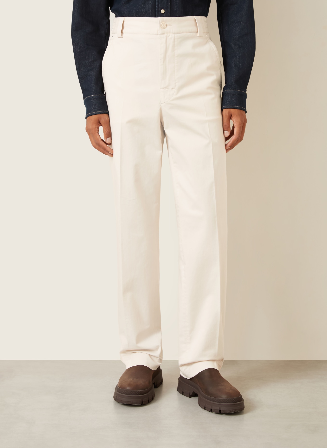 MONCLER Regular-Fit Chinos: CREAM