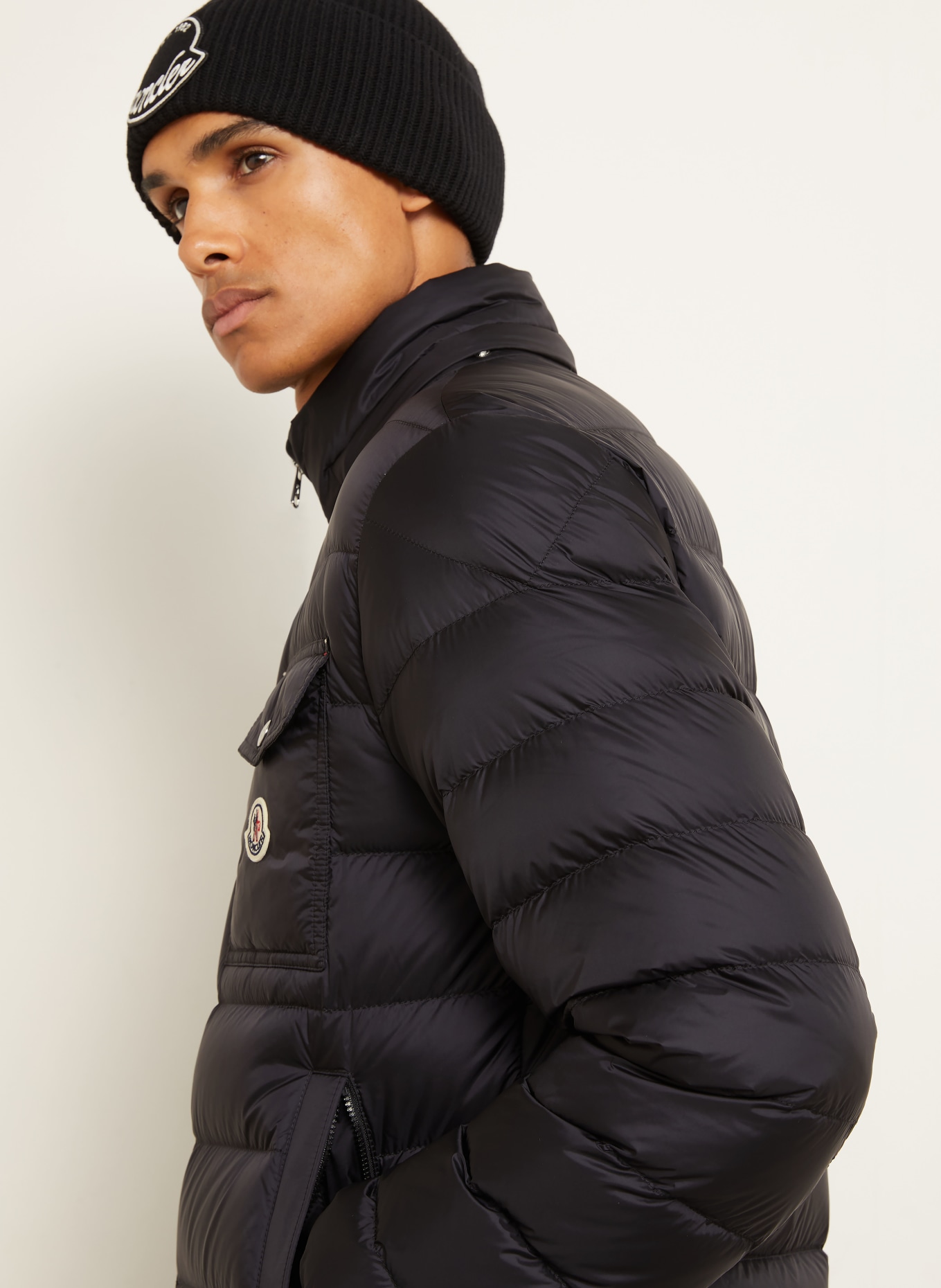 MONCLER VERITH Down Jacket with Detachable Hood: BLACK