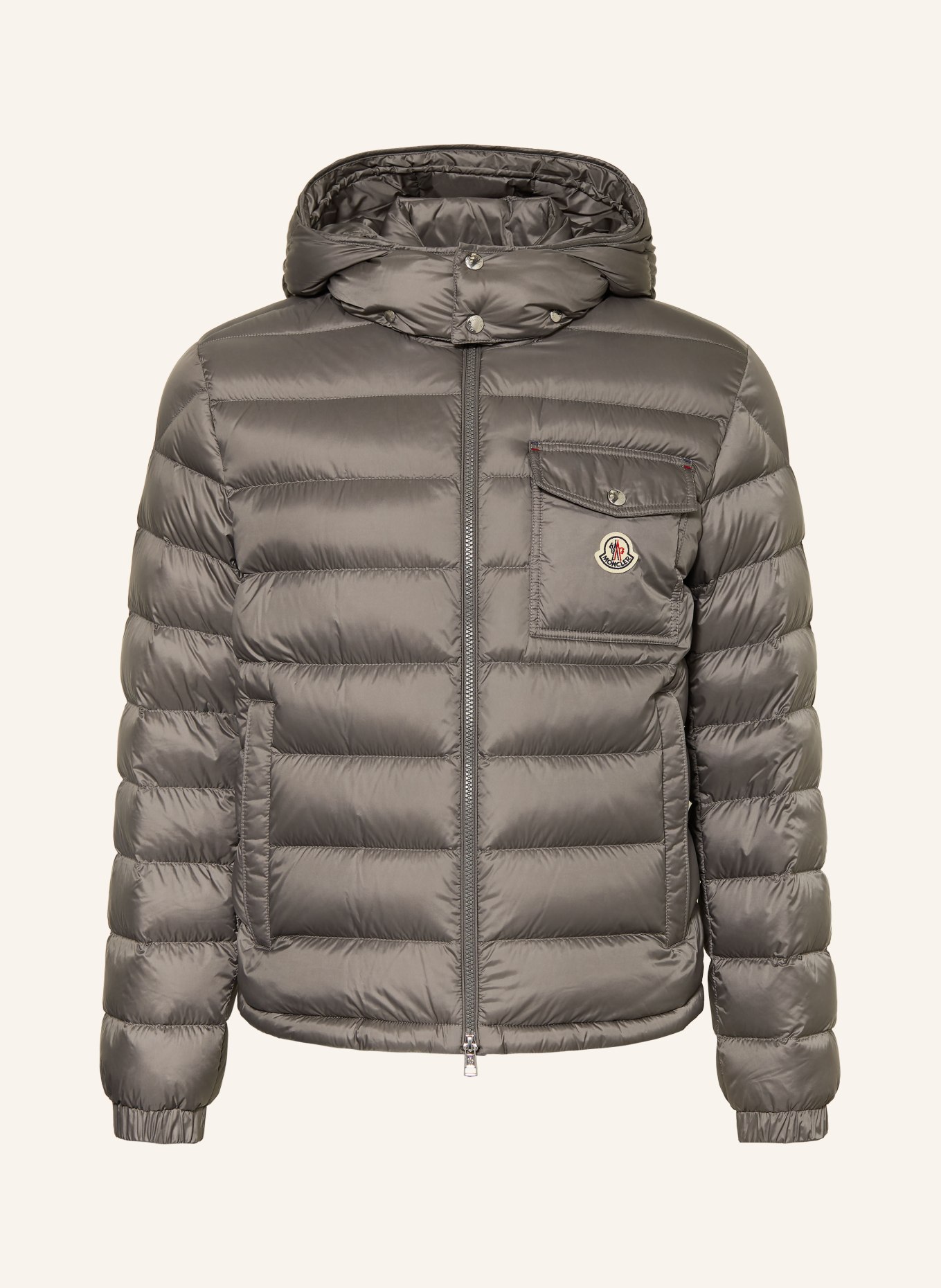 MONCLER VERITH Down Jacket with Detachable Hood: GRAY