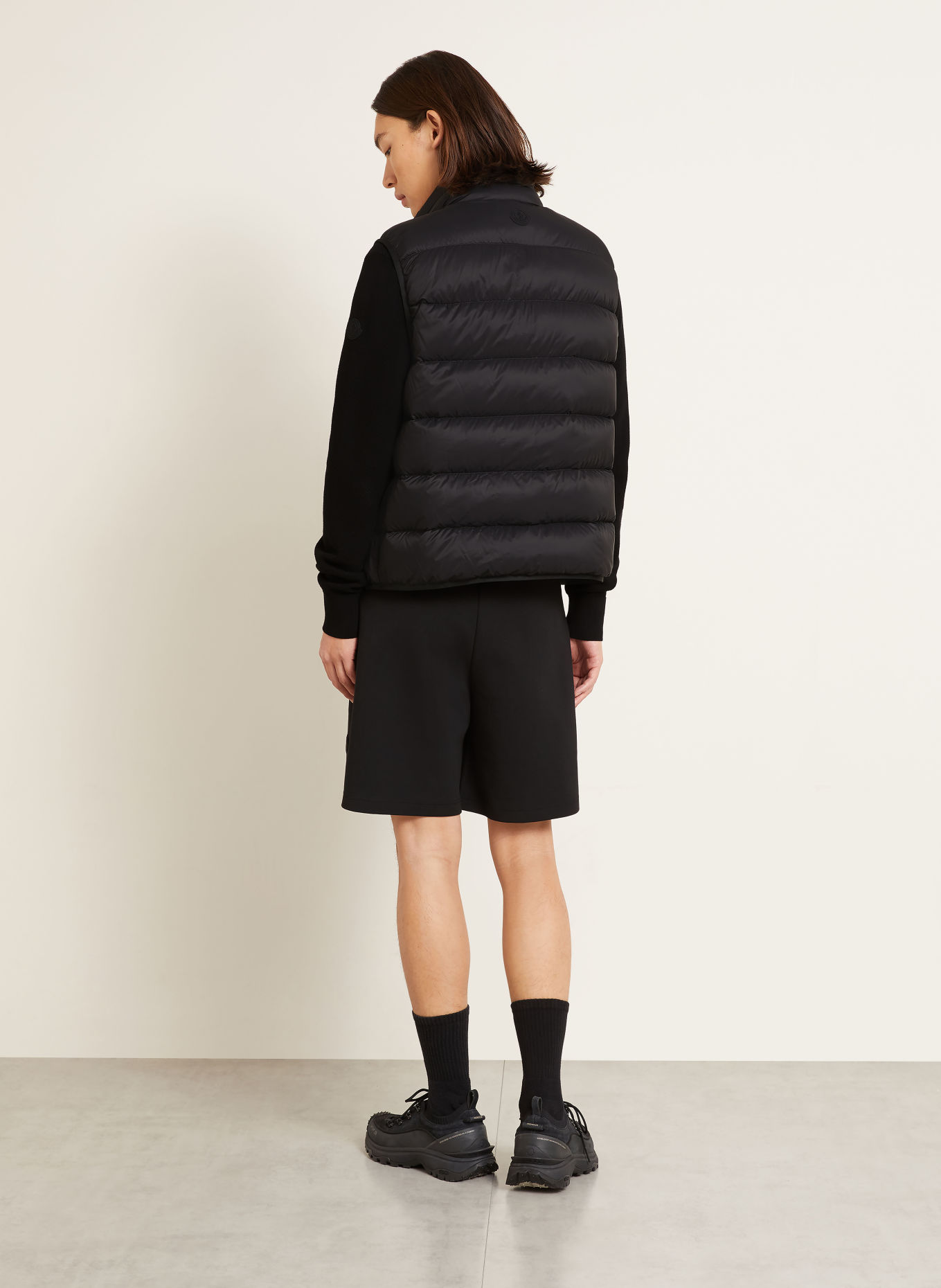 MONCLER RETICONE Down Vest: BLACK