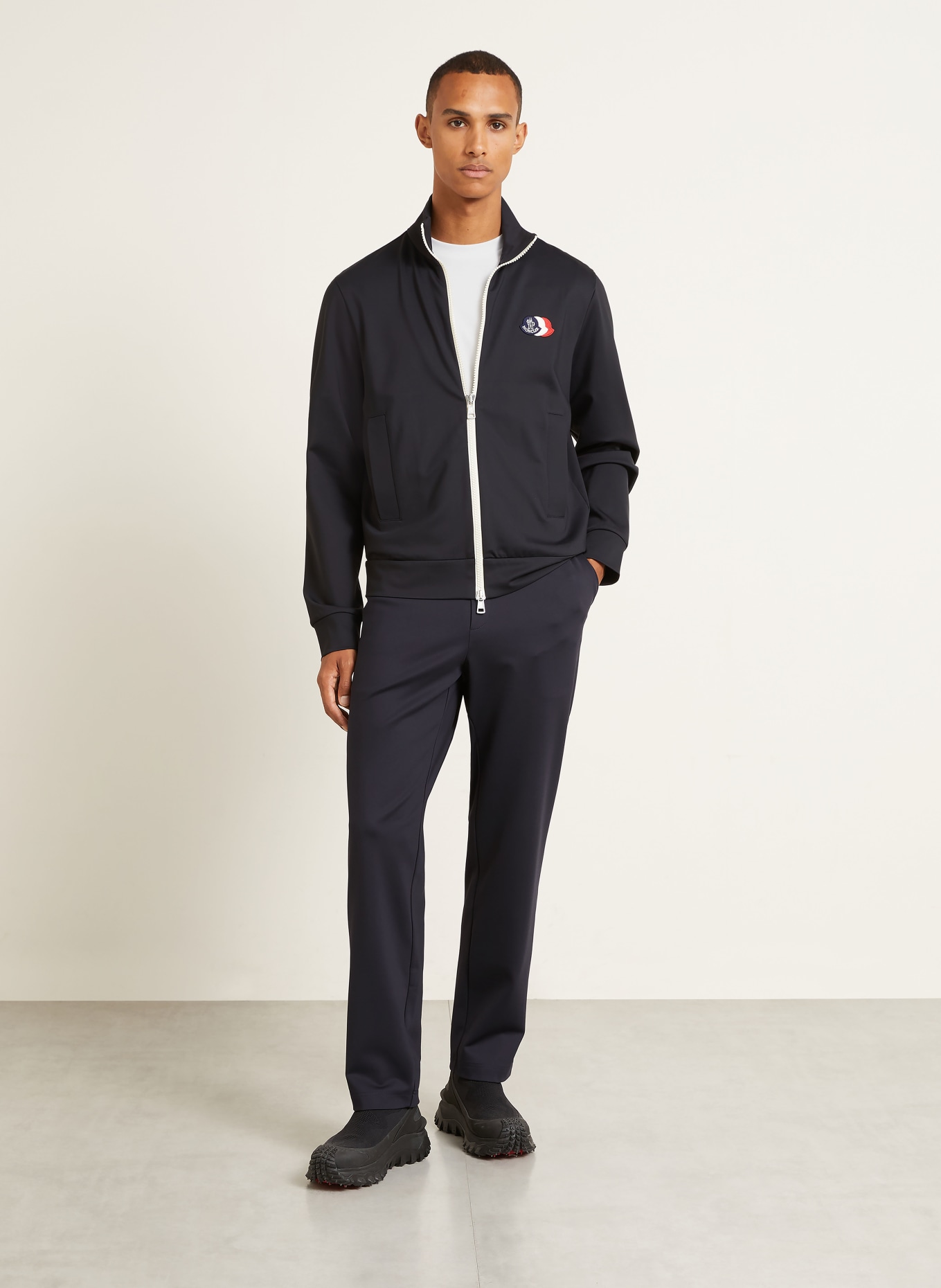 MONCLER Jerseyová bunda: TMAVĚ MODRÁ