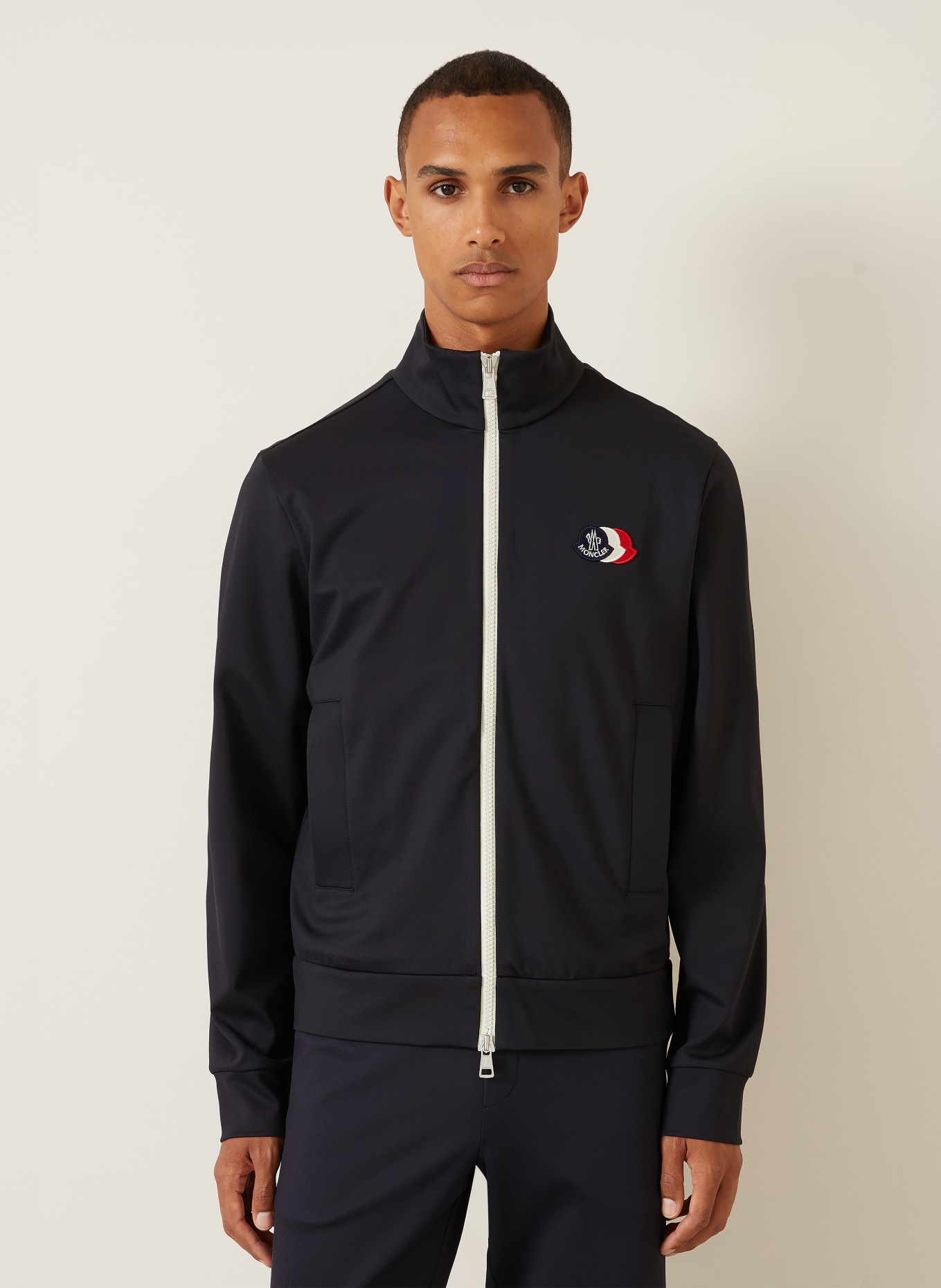 MONCLER Jerseyová bunda: TMAVĚ MODRÁ