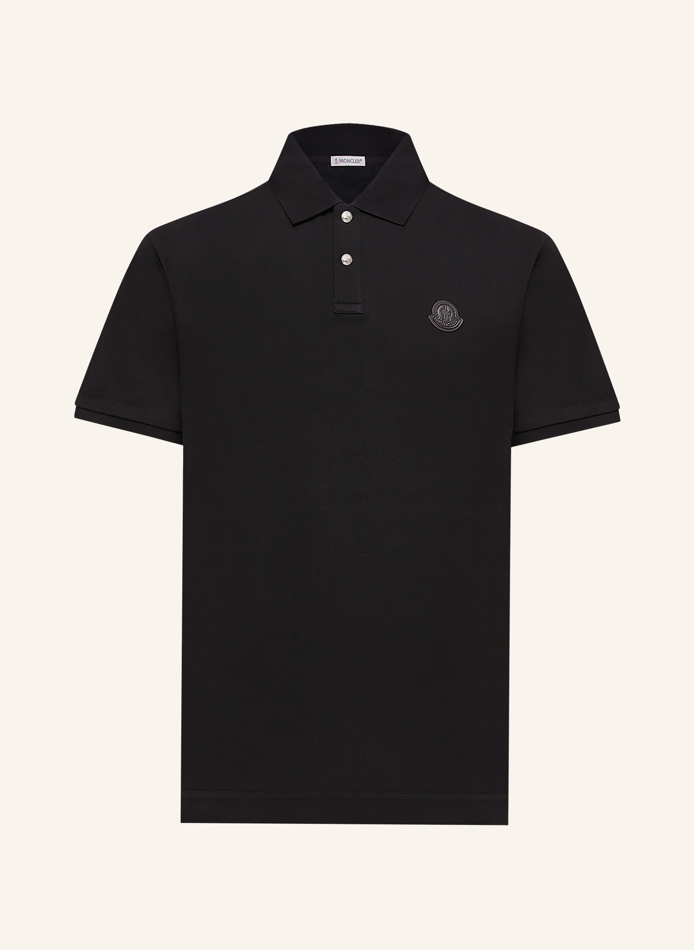 MONCLER Piqué-Poloshirt: SCHWARZ